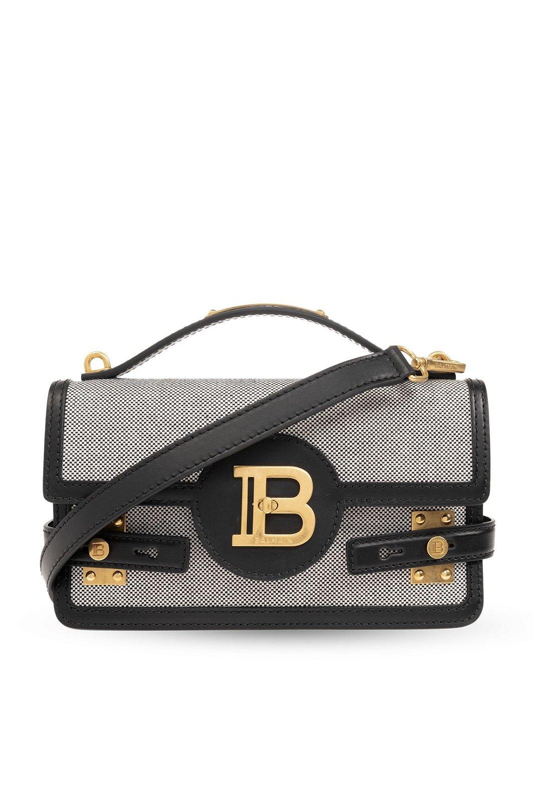 Balmain B-buzz 24 Shoulder Bag In Noir/blanc