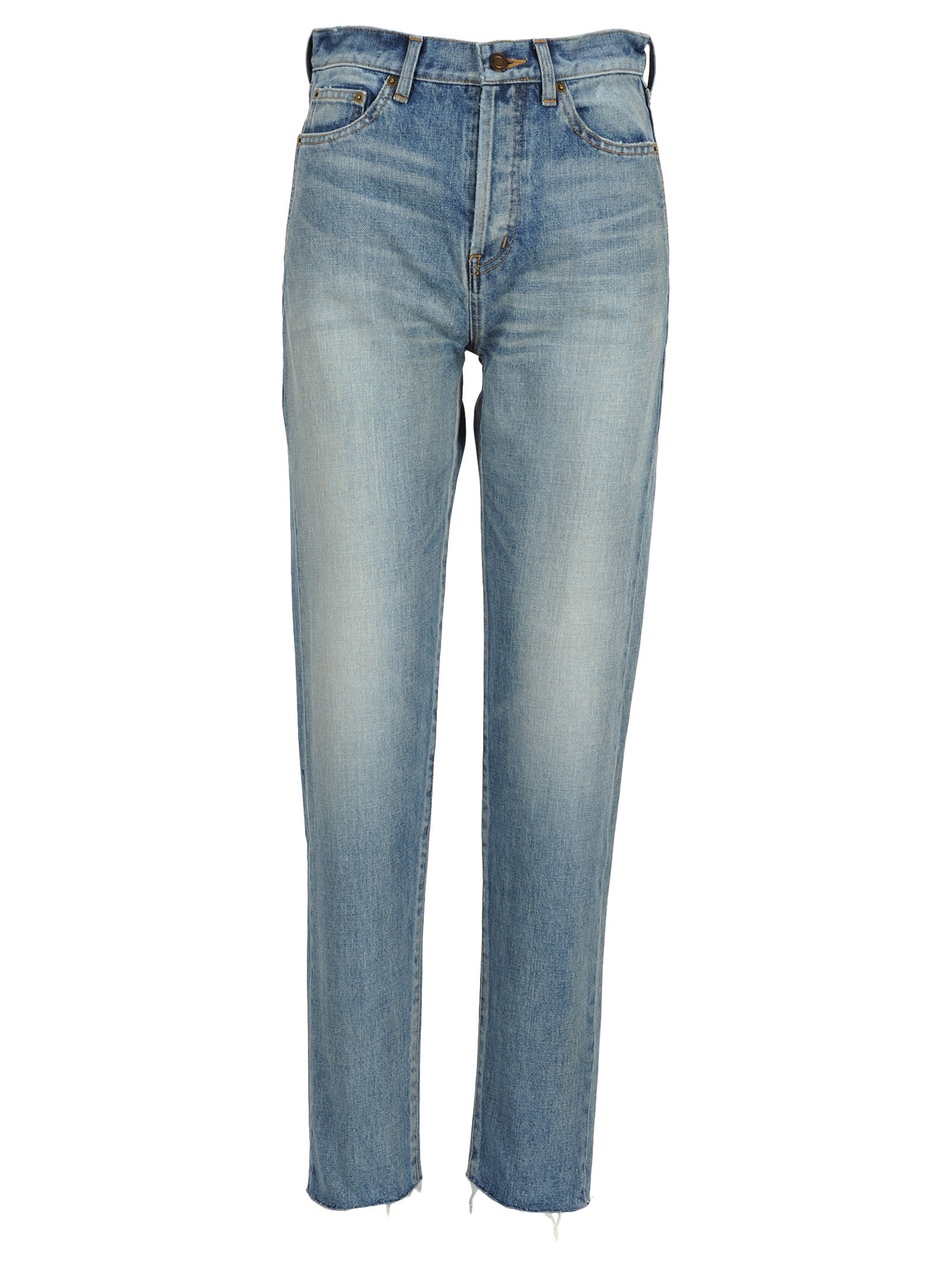 Saint Laurent Bandana Detail Jeans