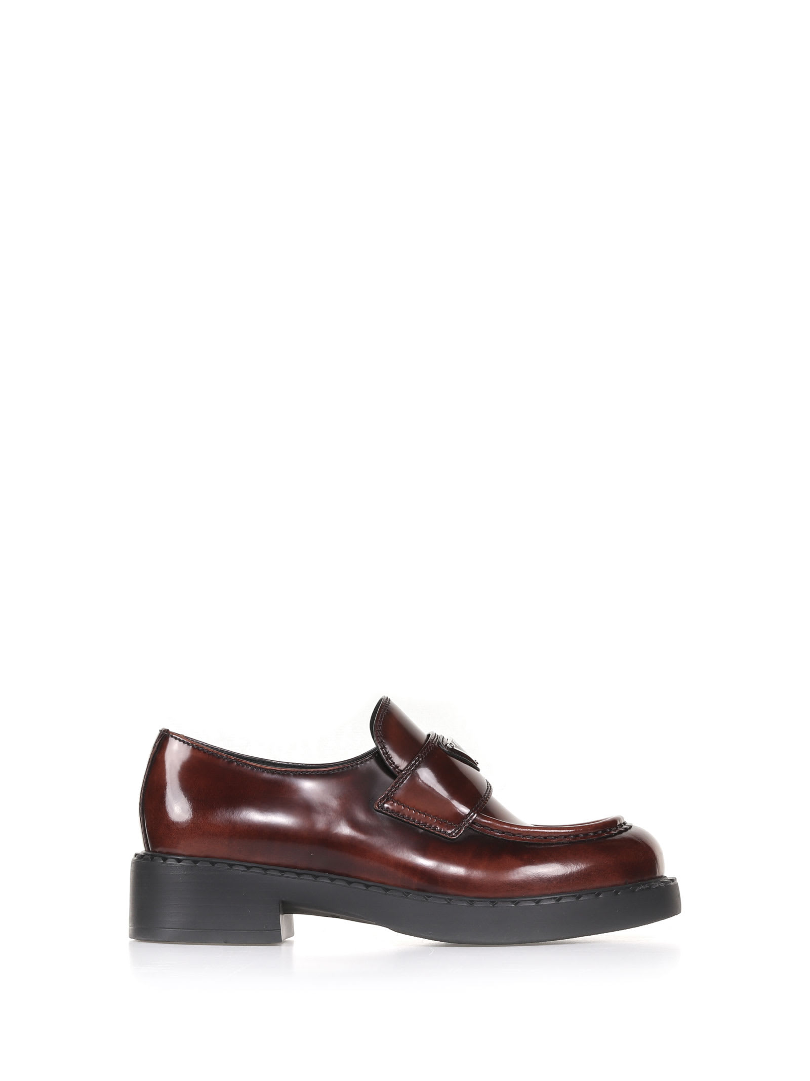 PRADA LOAFER IN BRUSHED LEATHER,1D246M F B050 X6OF0005