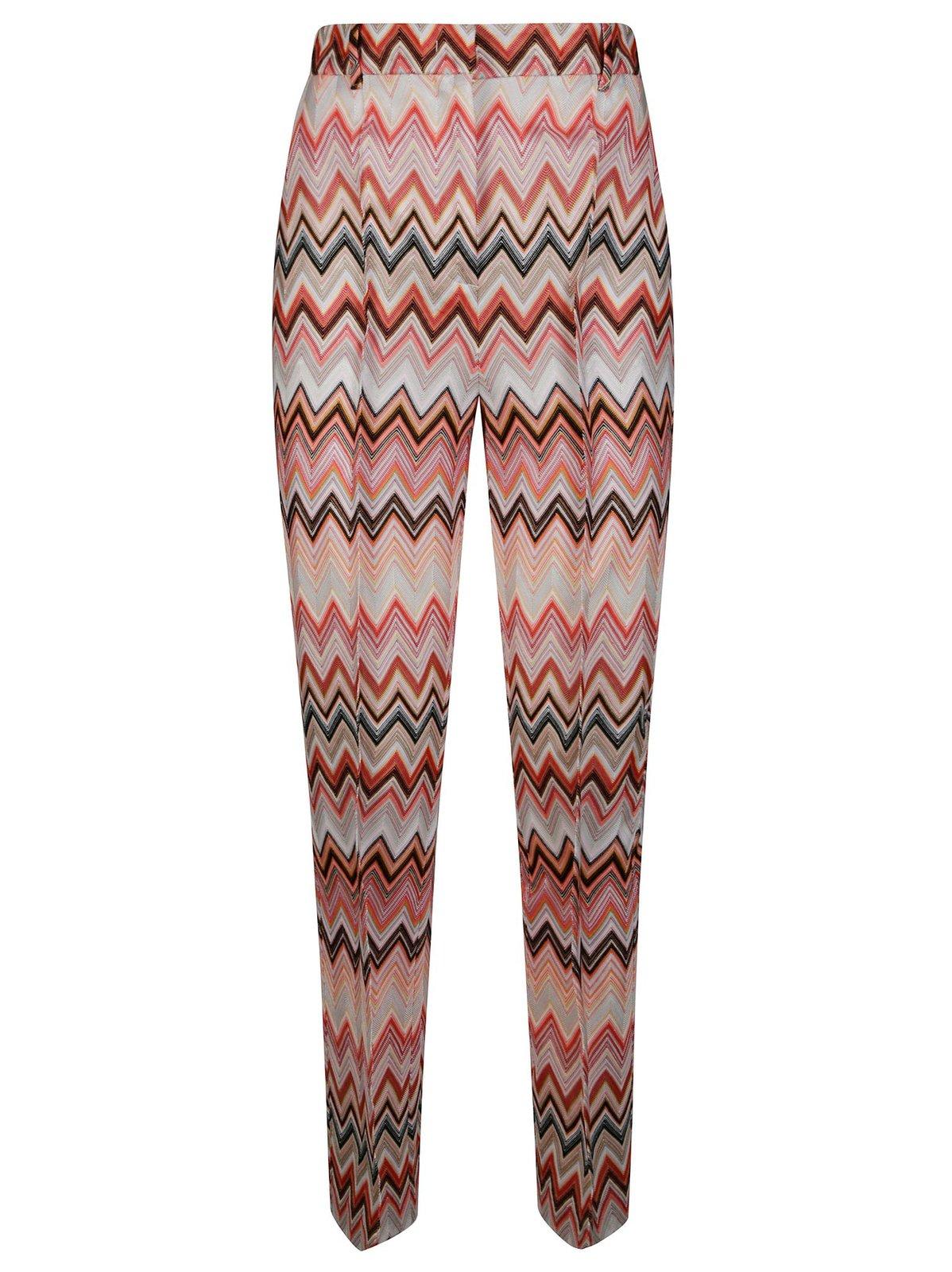 Missoni Chevron Pattern Elastic Waistband Trousers