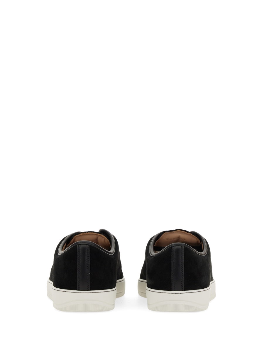 Shop Lanvin Suede Sneaker In Black