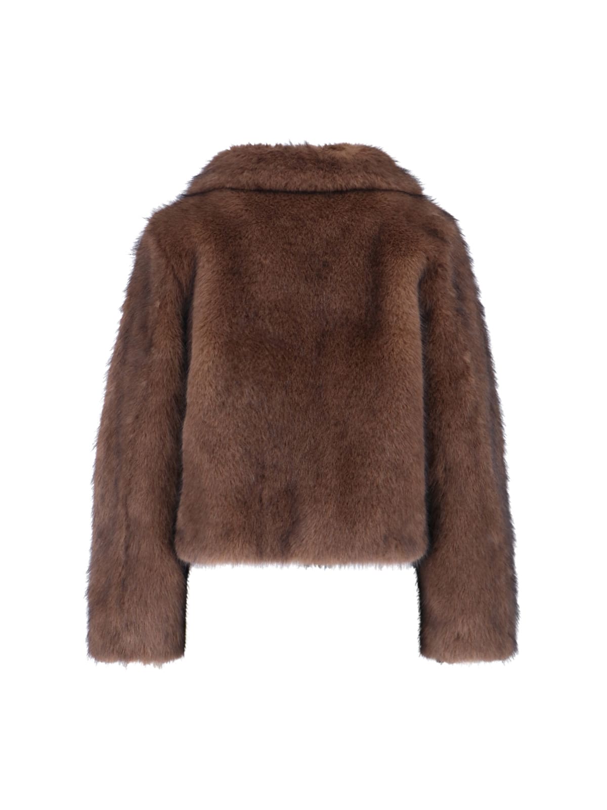 Dunst Faux Fur Jacket In Brown