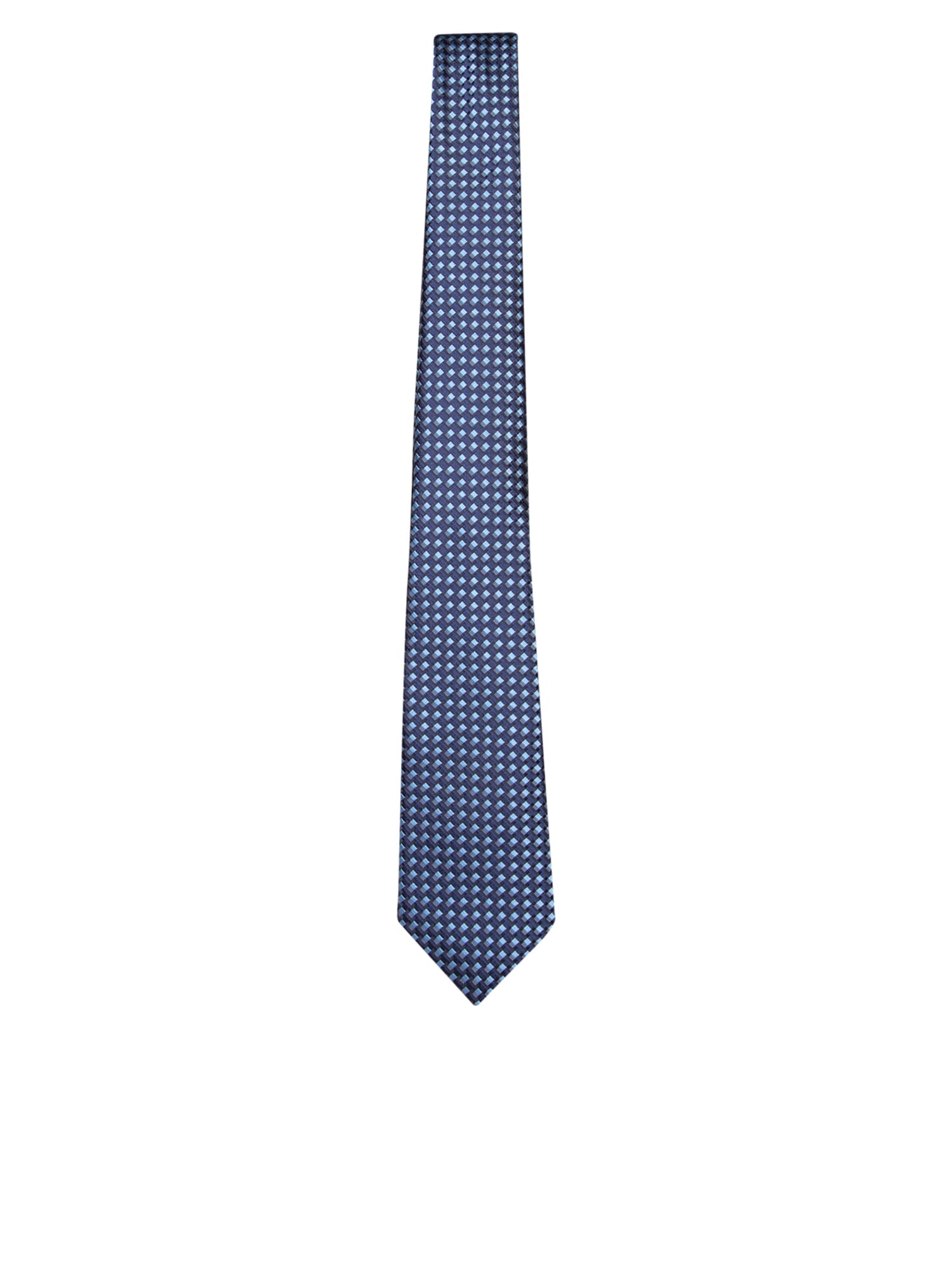 Shop Giorgio Armani Blue Geometric Tie