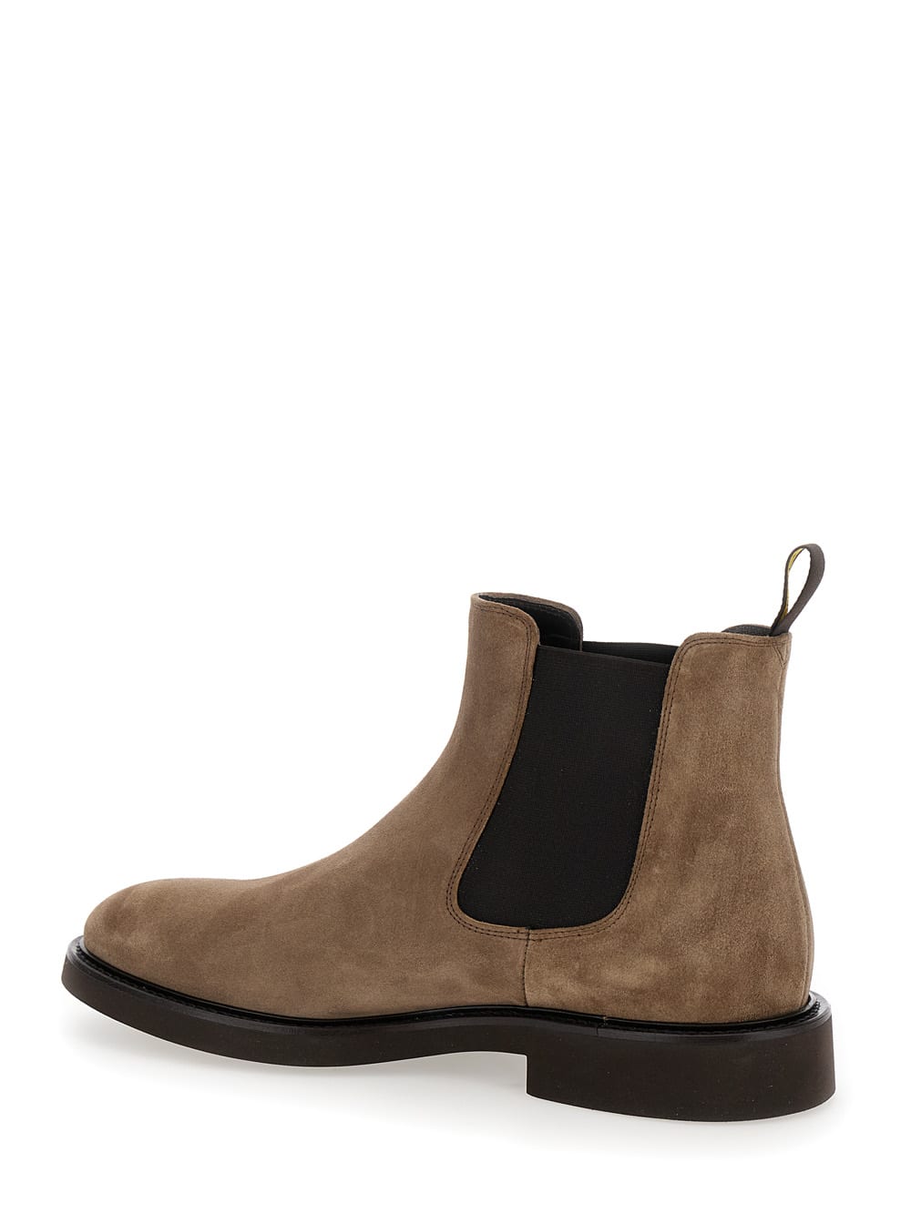 Shop Doucal's Beatles Light Brown Chelsea Boots In Suede Man