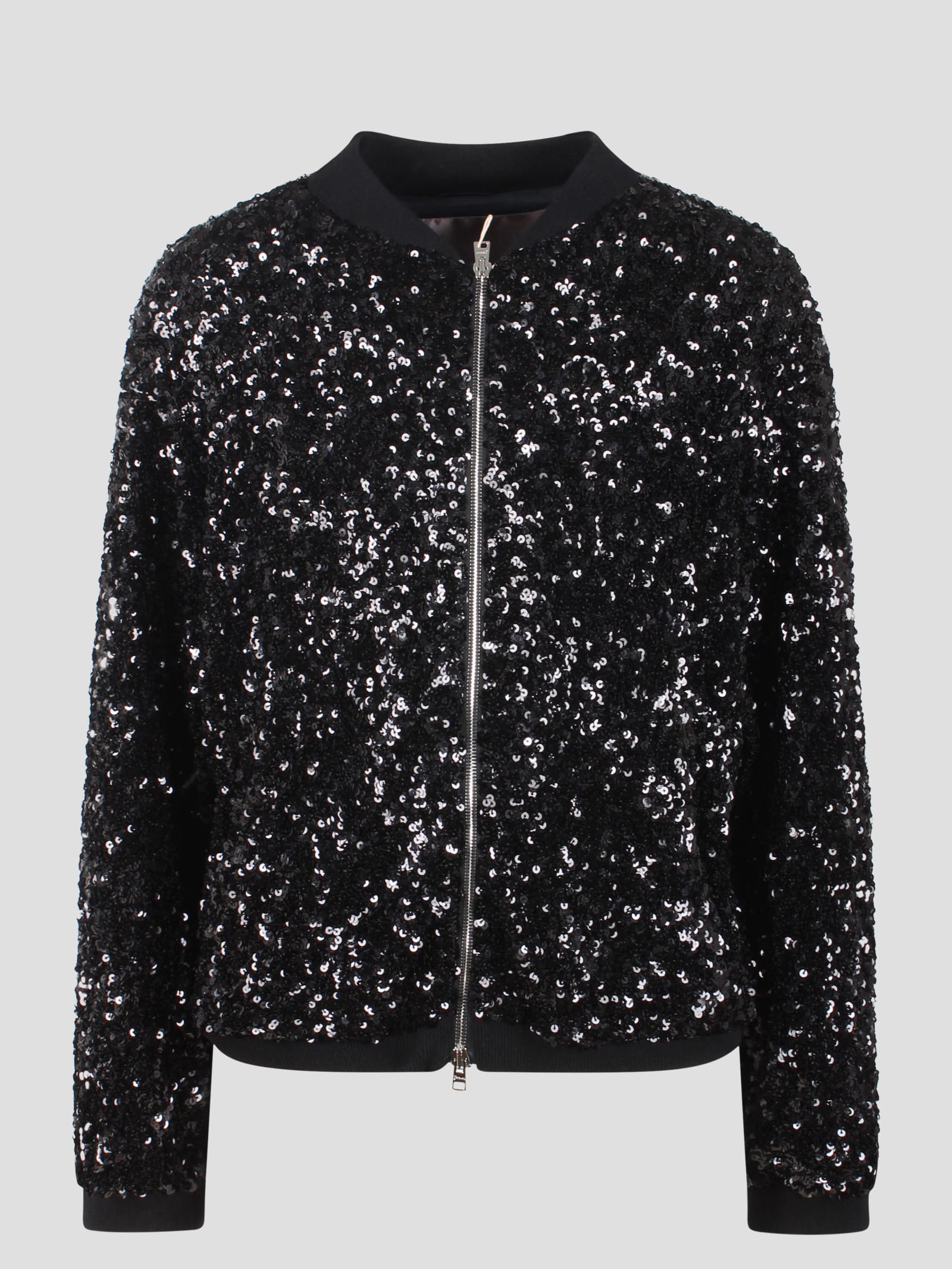 Shop Herno Resort Shiny Expression Bomber Jacket In Black