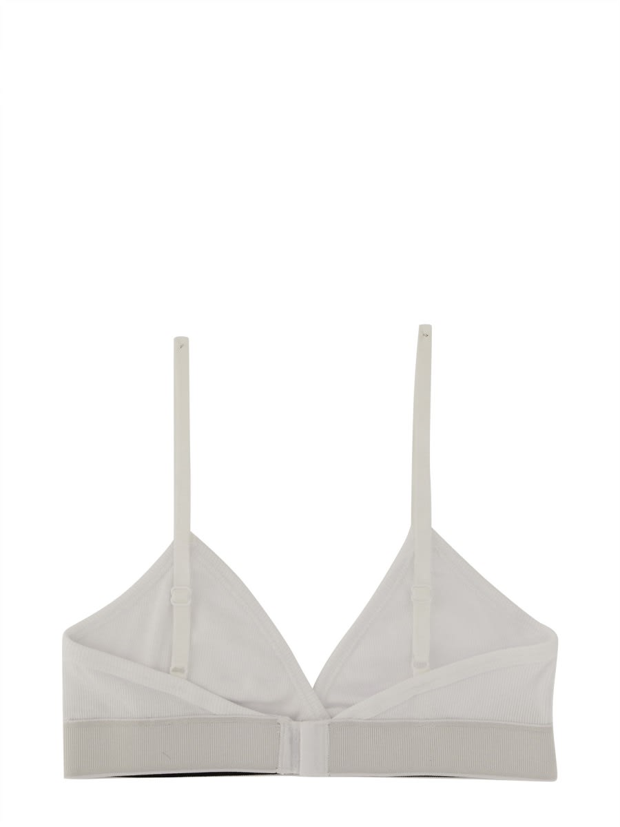 Shop Versace Bralette With Logo In White