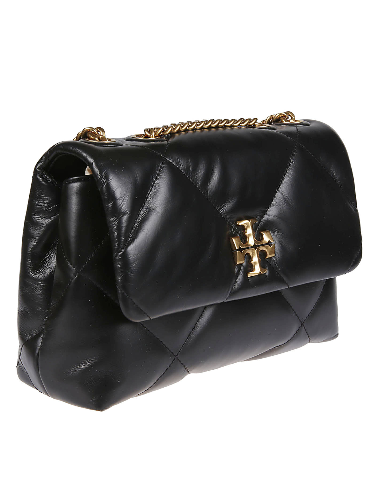 Tory Burch Kira Small Diamond Quilt Convertible Shoulder Bag In Black