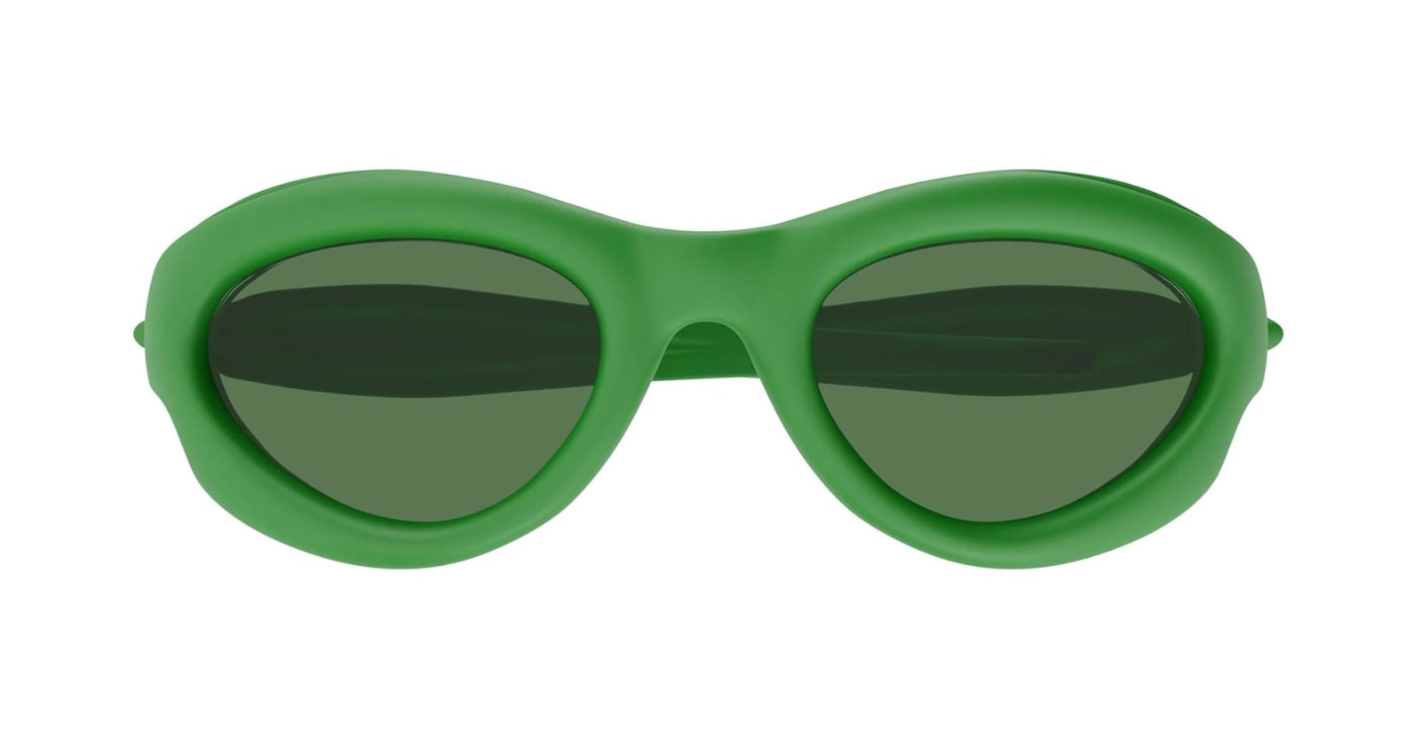 Shop Bottega Veneta Bv1162s-002 - Matte Green Sunglasses