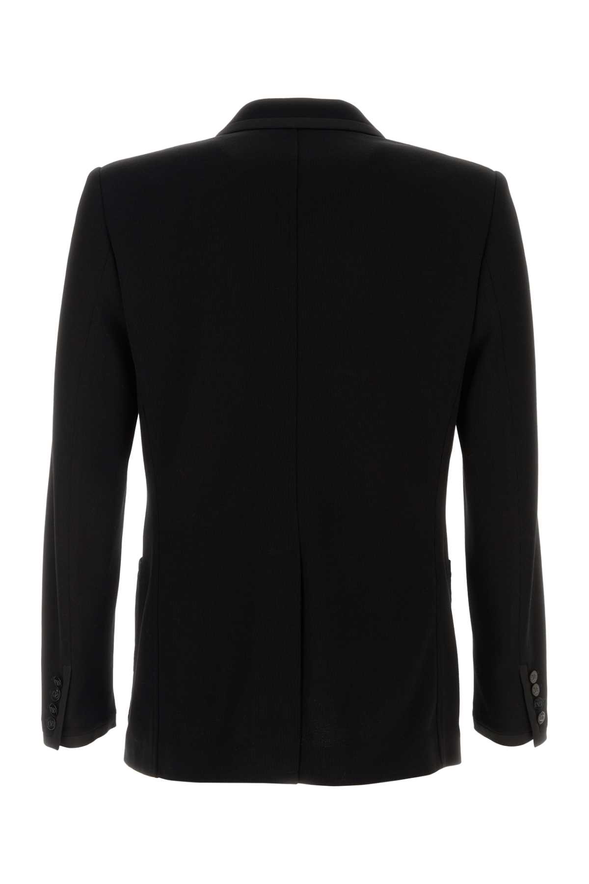 Shop Valentino Black Cotton Blazer In Nero