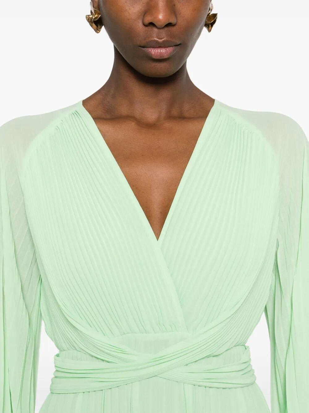 Shop Twinset Pleated Wrap Dress