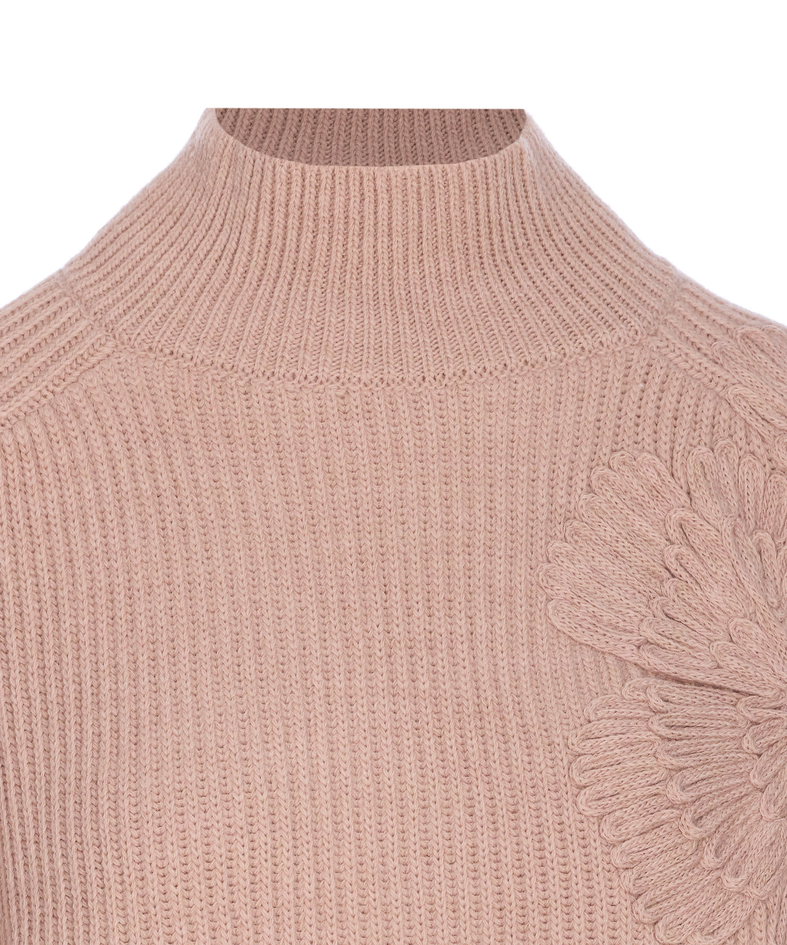 Liu •jo Liu Jo Ribbed Knit Flower Embellishment In Pink