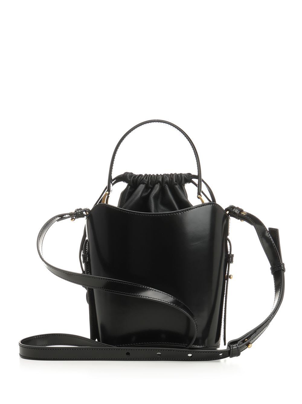 Ami Alexandre Mattiussi Paris Paris Mini Bucket Bag In Black