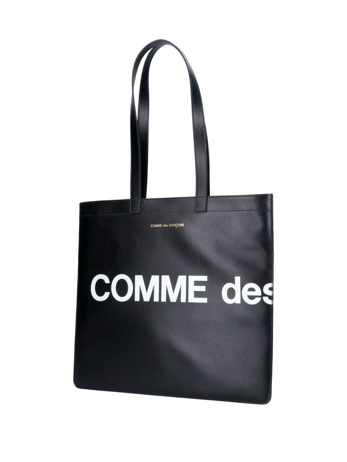 Shop Comme Des Garçons Logo Tote Bag In Black