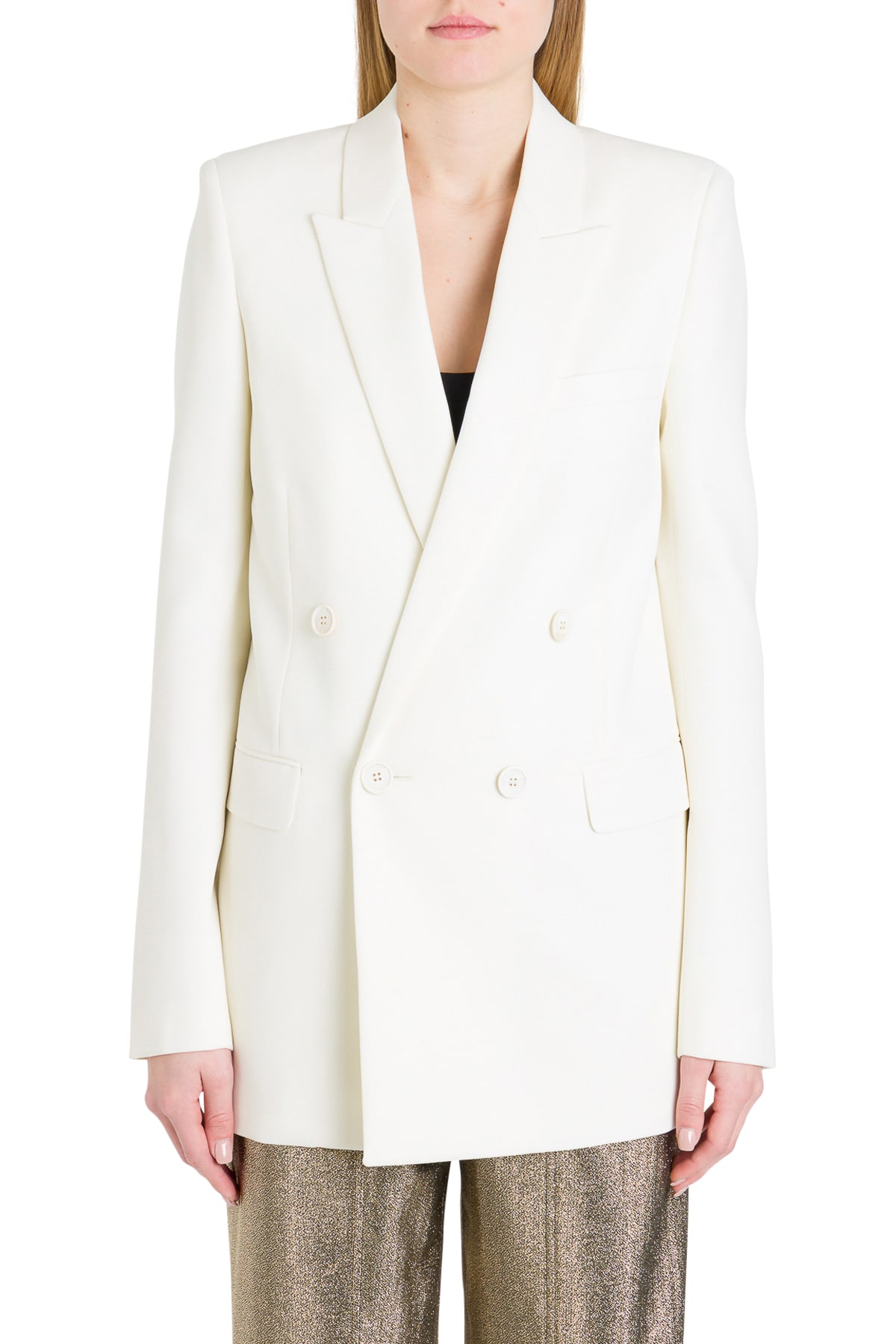 SAINT LAURENT LONGLINE DOUBLE-BREASTED BLAZER,11274281