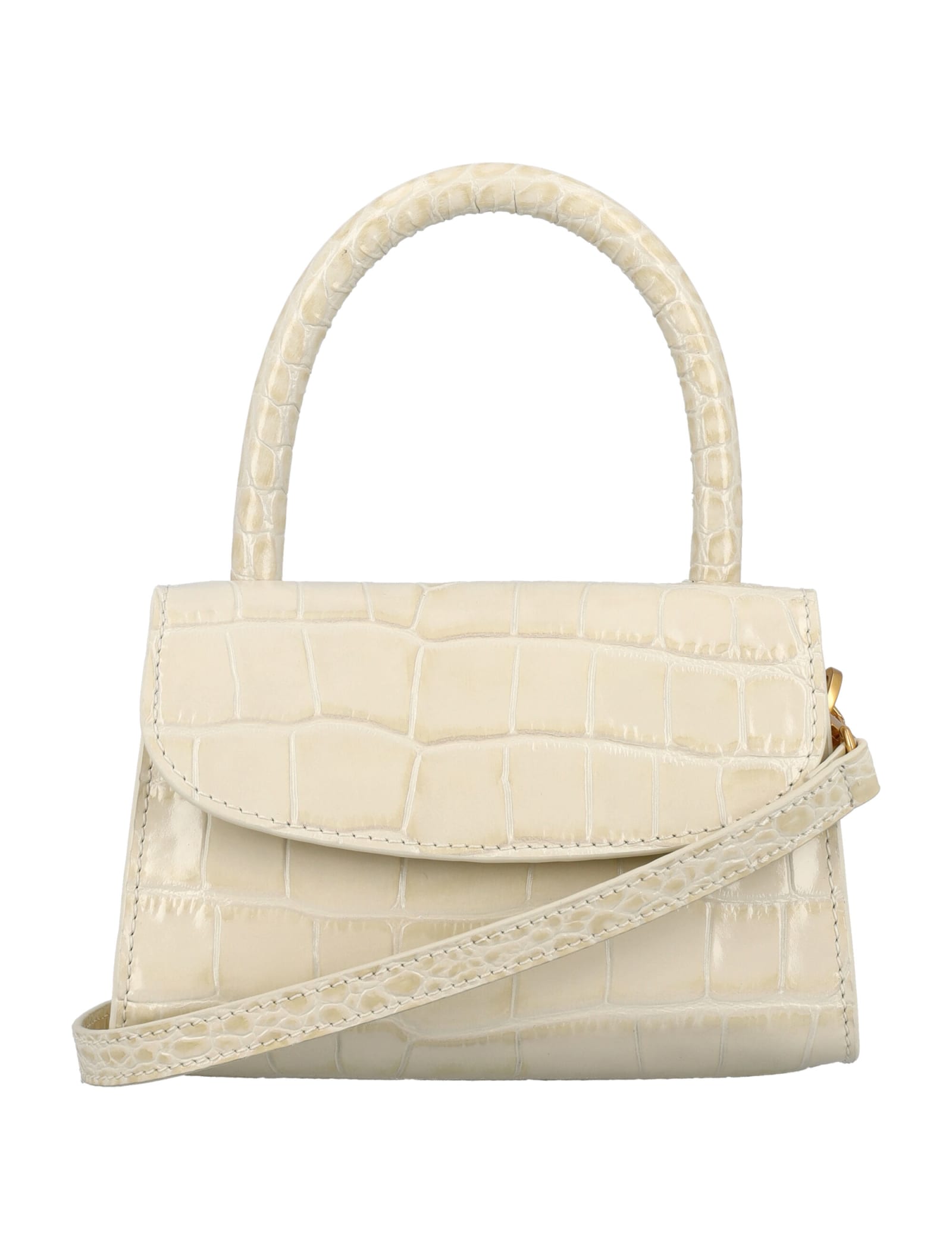 BY FAR Mini Croco Embossed Leather Bag