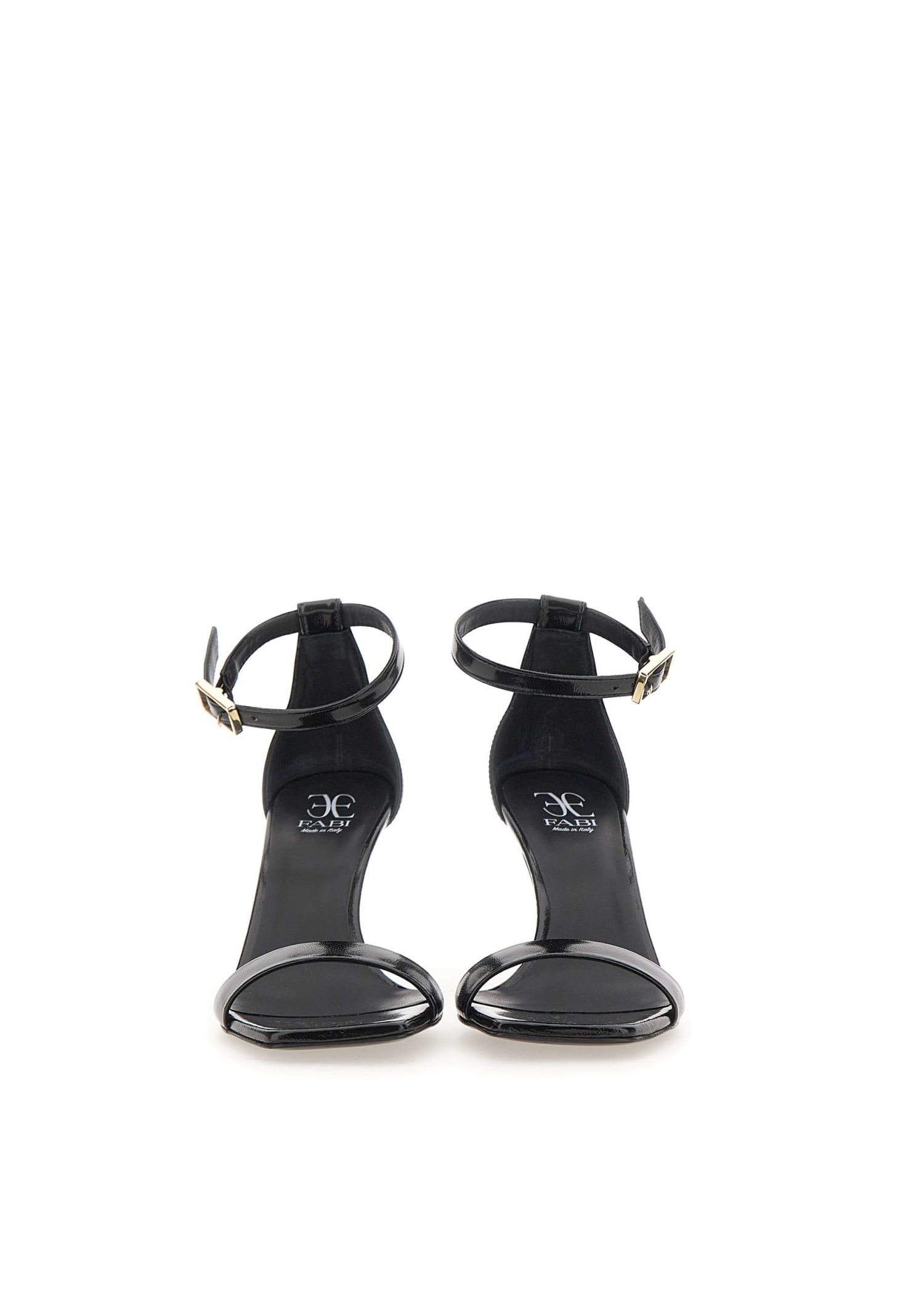 Shop Fabi Harrods Leather Sandals In Black