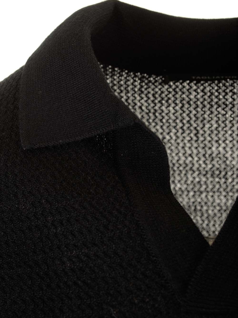 Shop Tagliatore Wool And Silk Polo Shirt In Black