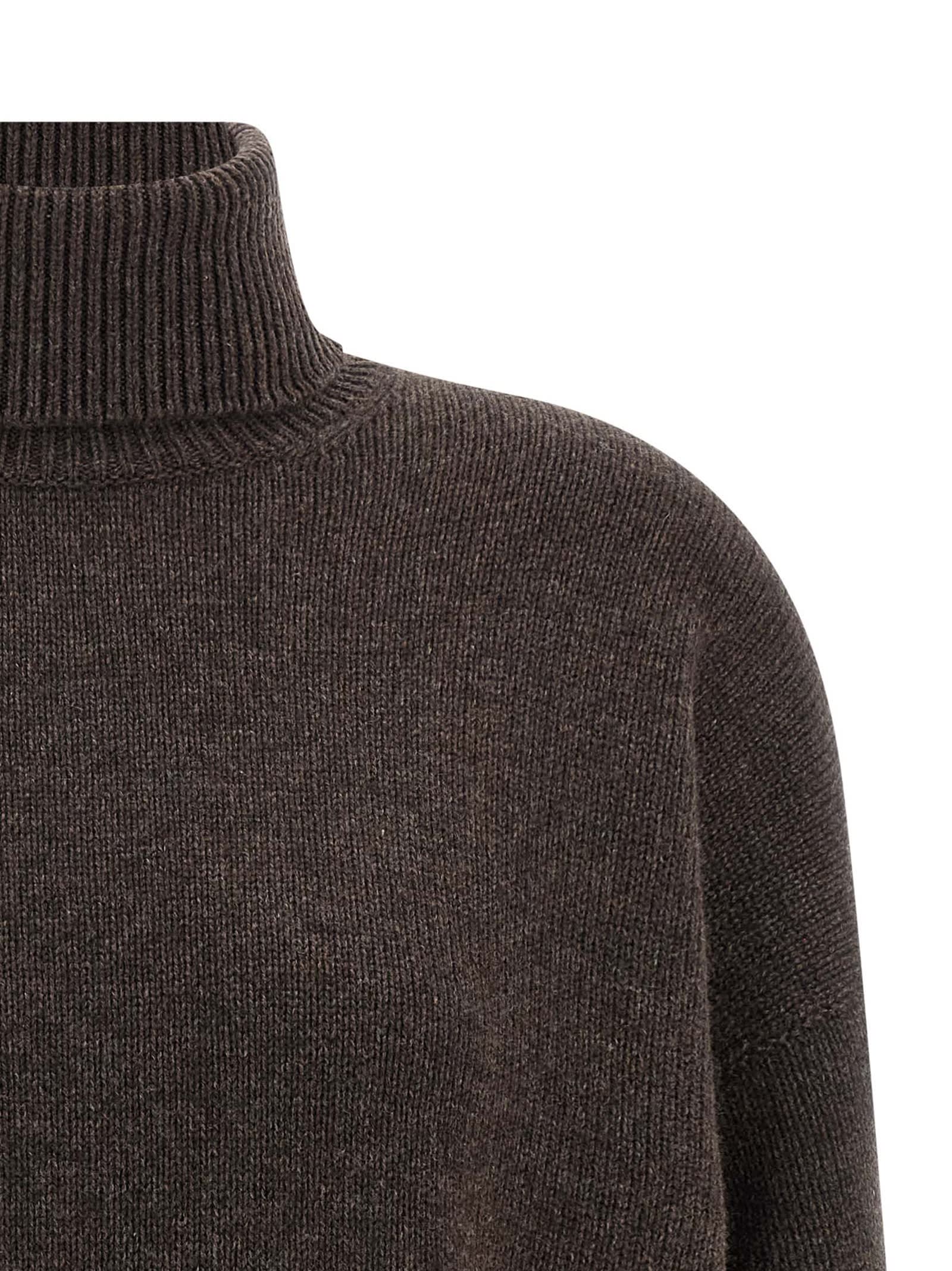 Brunello Cucinelli High Neck Sweater Sweaters And Cardigans Brown In Brown
