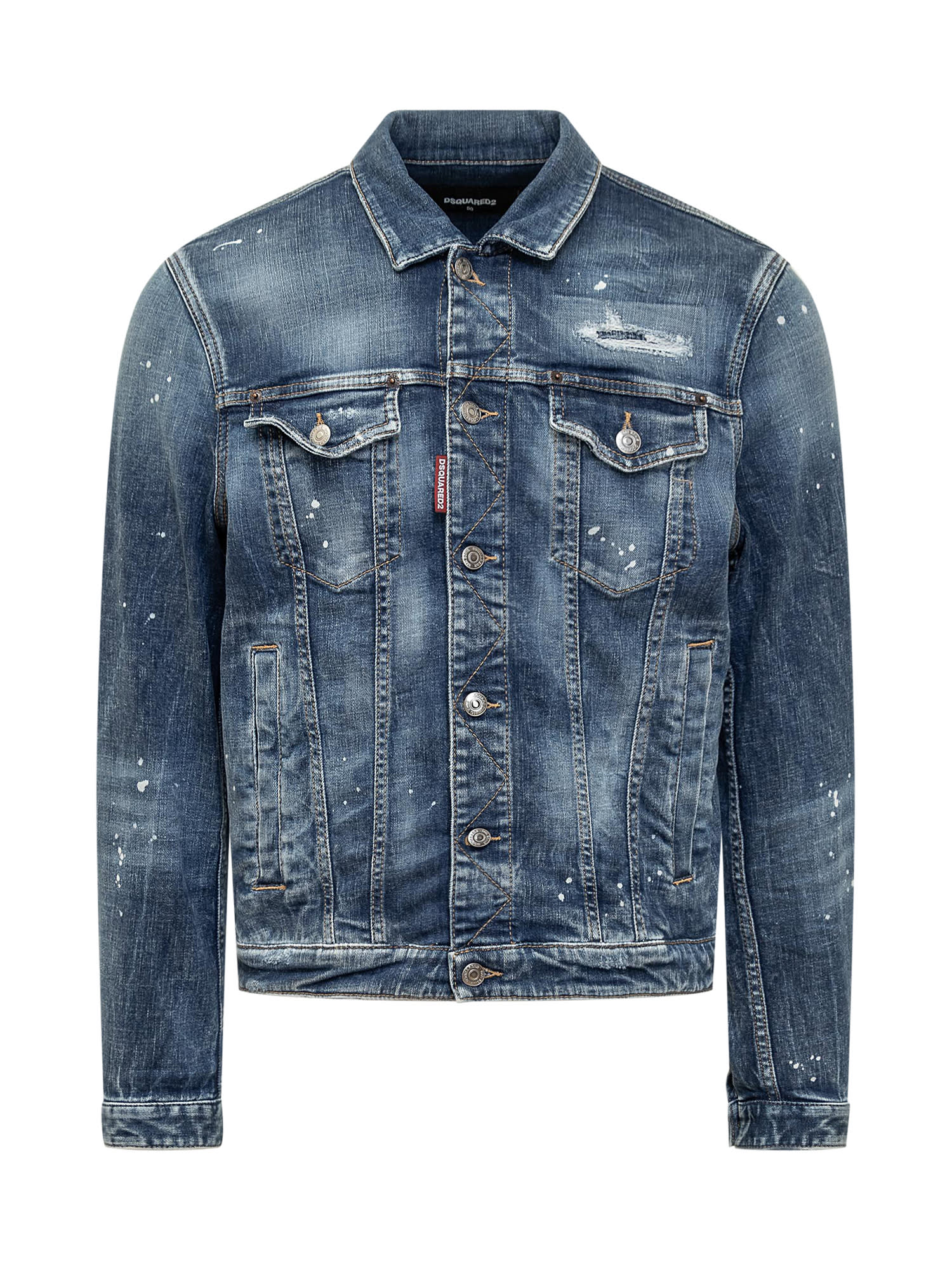 Shop Dsquared2 Dan Jean Jacket In Navy Blue