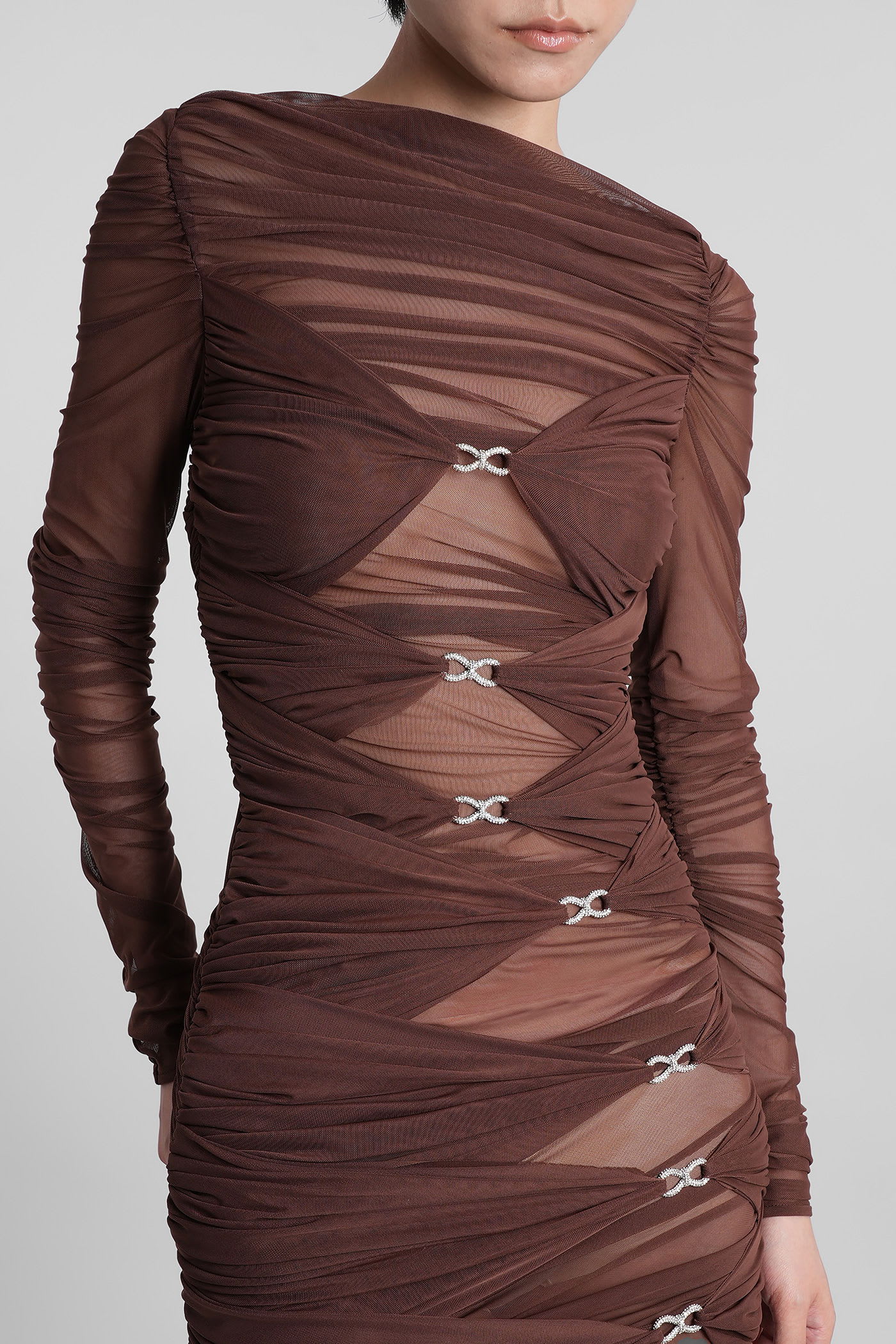 Mach & Mach In Brown Polyester In Brown