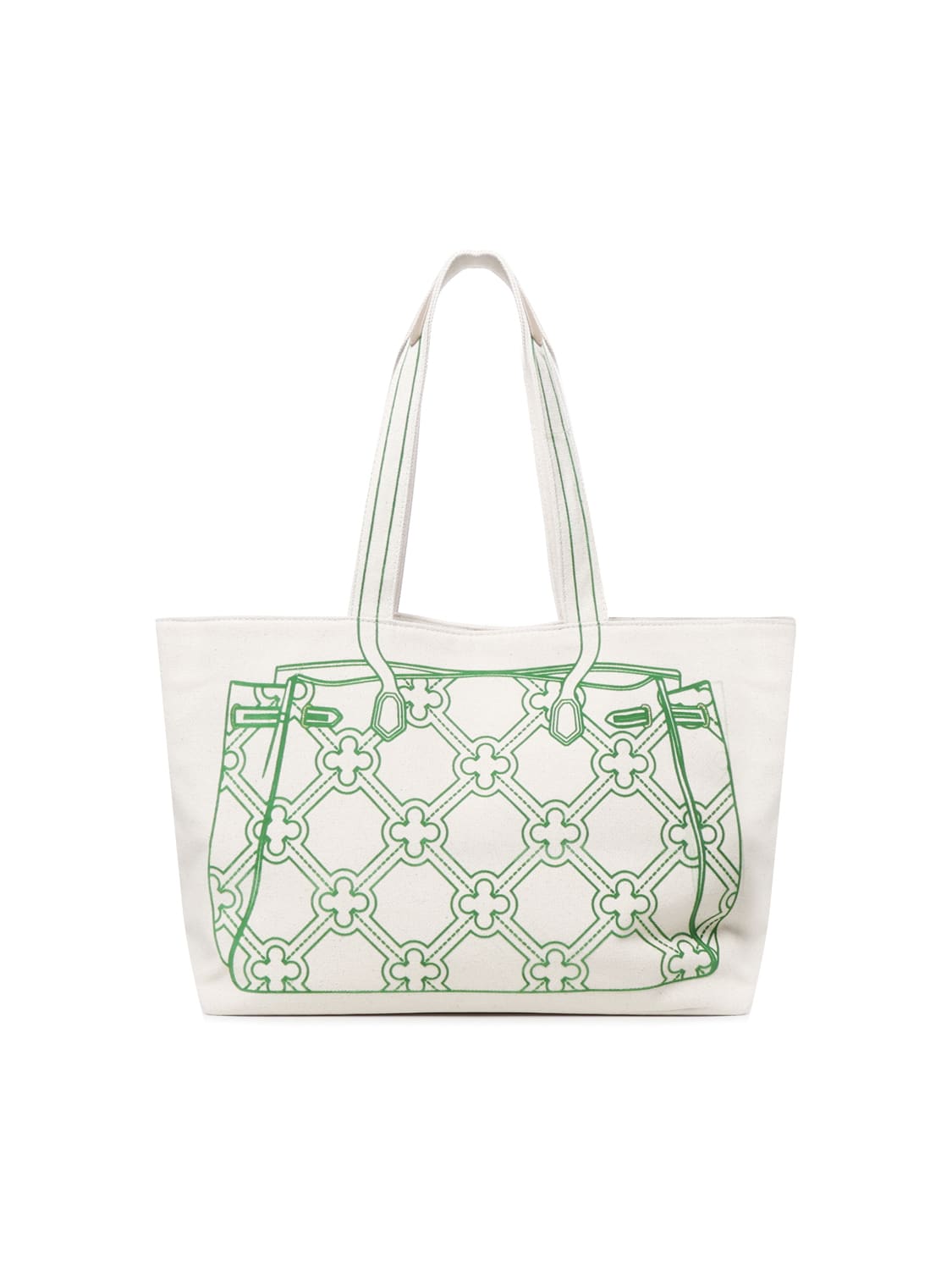 Shop V73 Must Canvas Shoulder Bag In Natural, Green