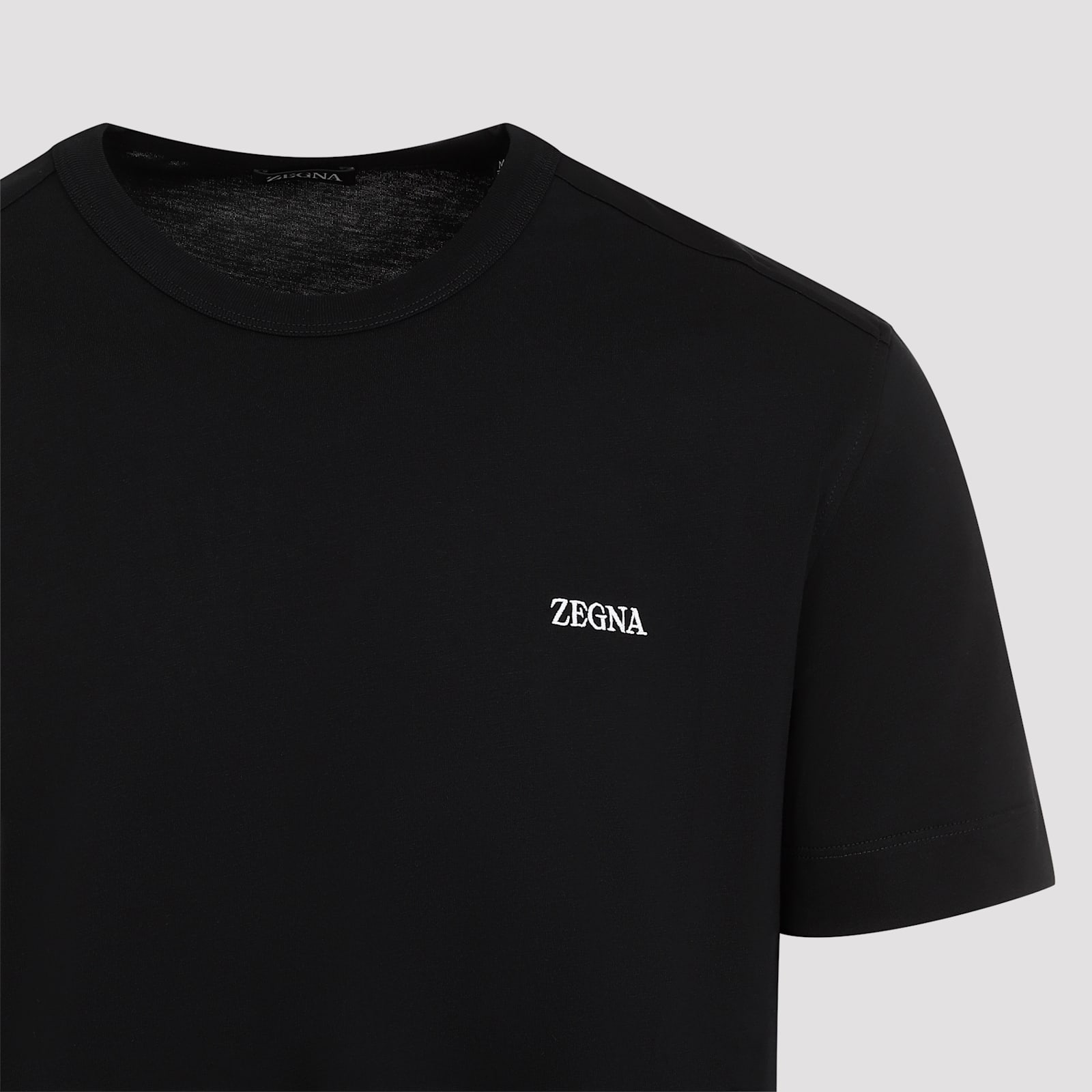 Shop Zegna Cotton T-shirt In Nero Unito