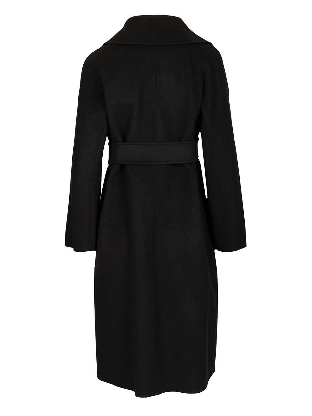 Max Mara Wool, Cashmere And Silk Coat In Black