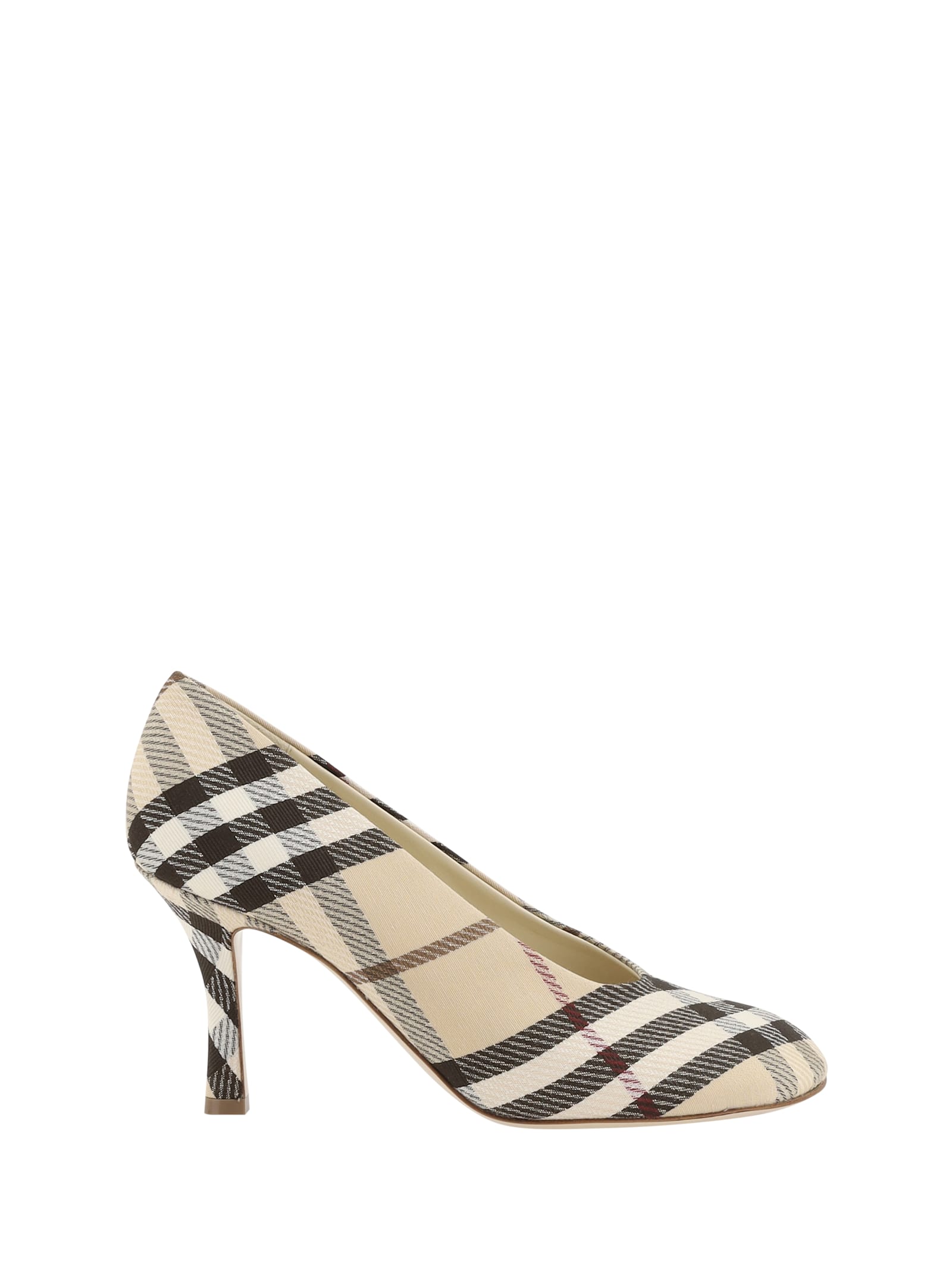 Burberry Archivio Check Baby Pumps In Alabaster Ip Check