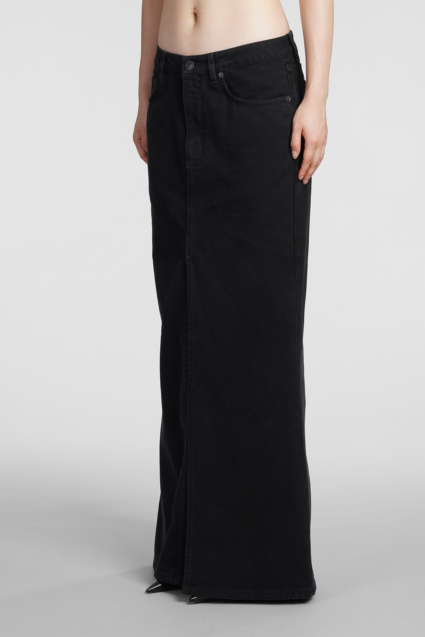 Shop Balenciaga Skirt In Black Cotton