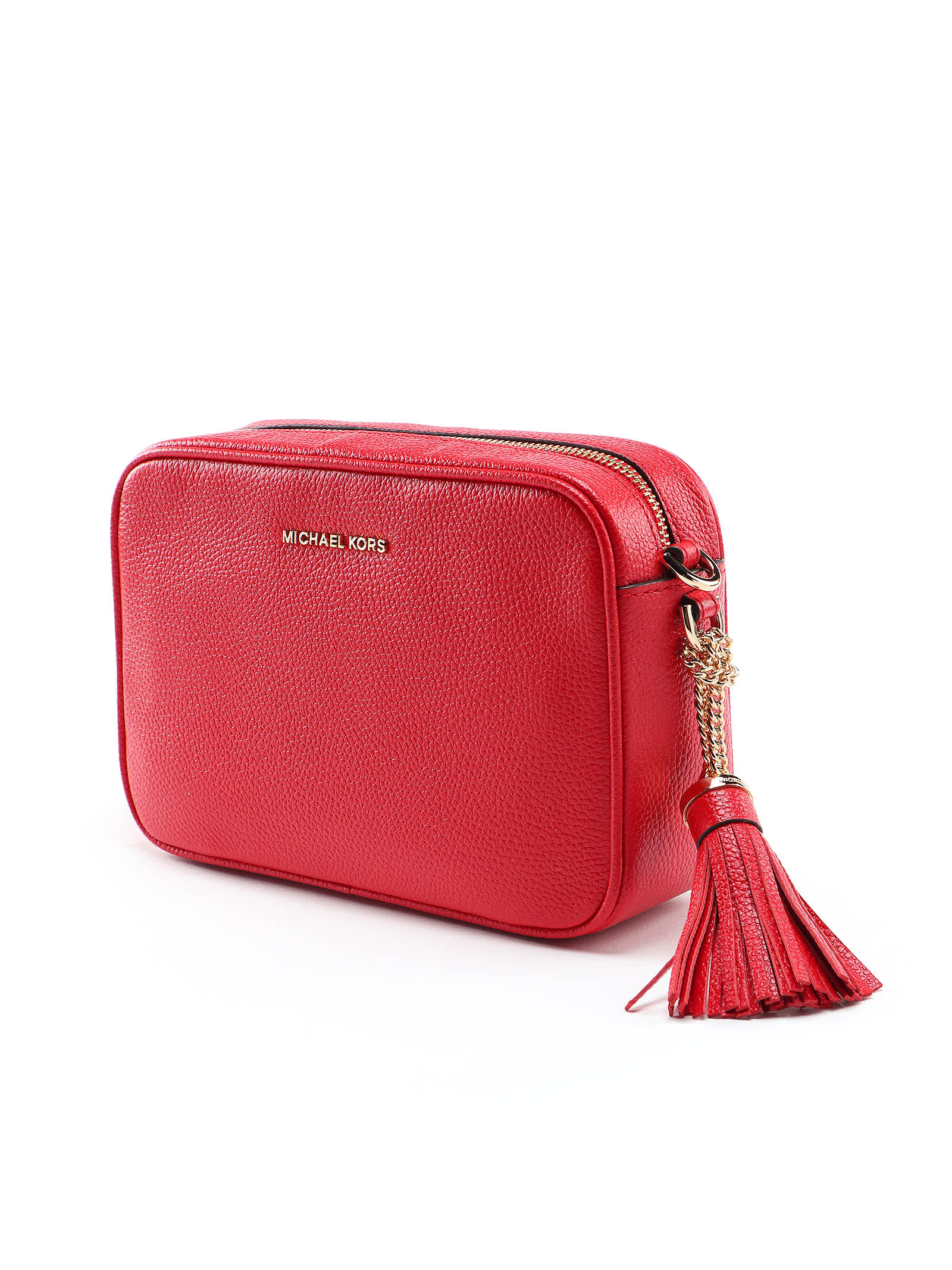 michael kors camera bag red