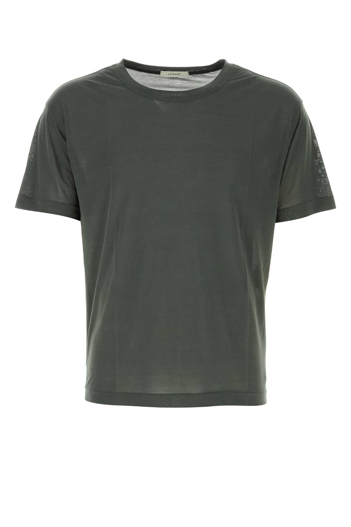 Dark Green Silk T-shirt