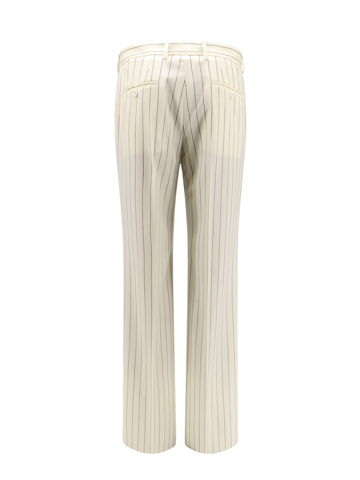 Shop Dolce & Gabbana Trouser In Rigato (white)