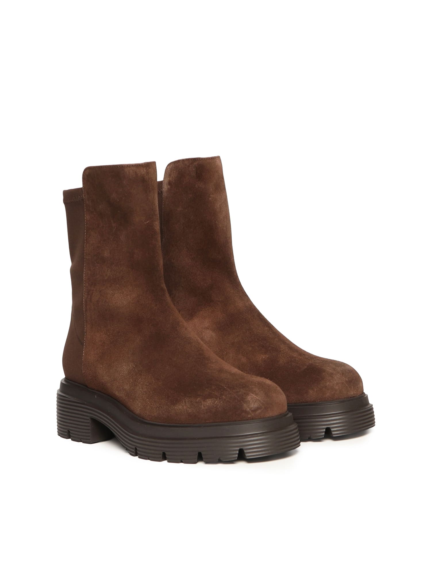 Stuart Weitzman 5050 Hudson Lite Bootie Ankle Boots In Brown