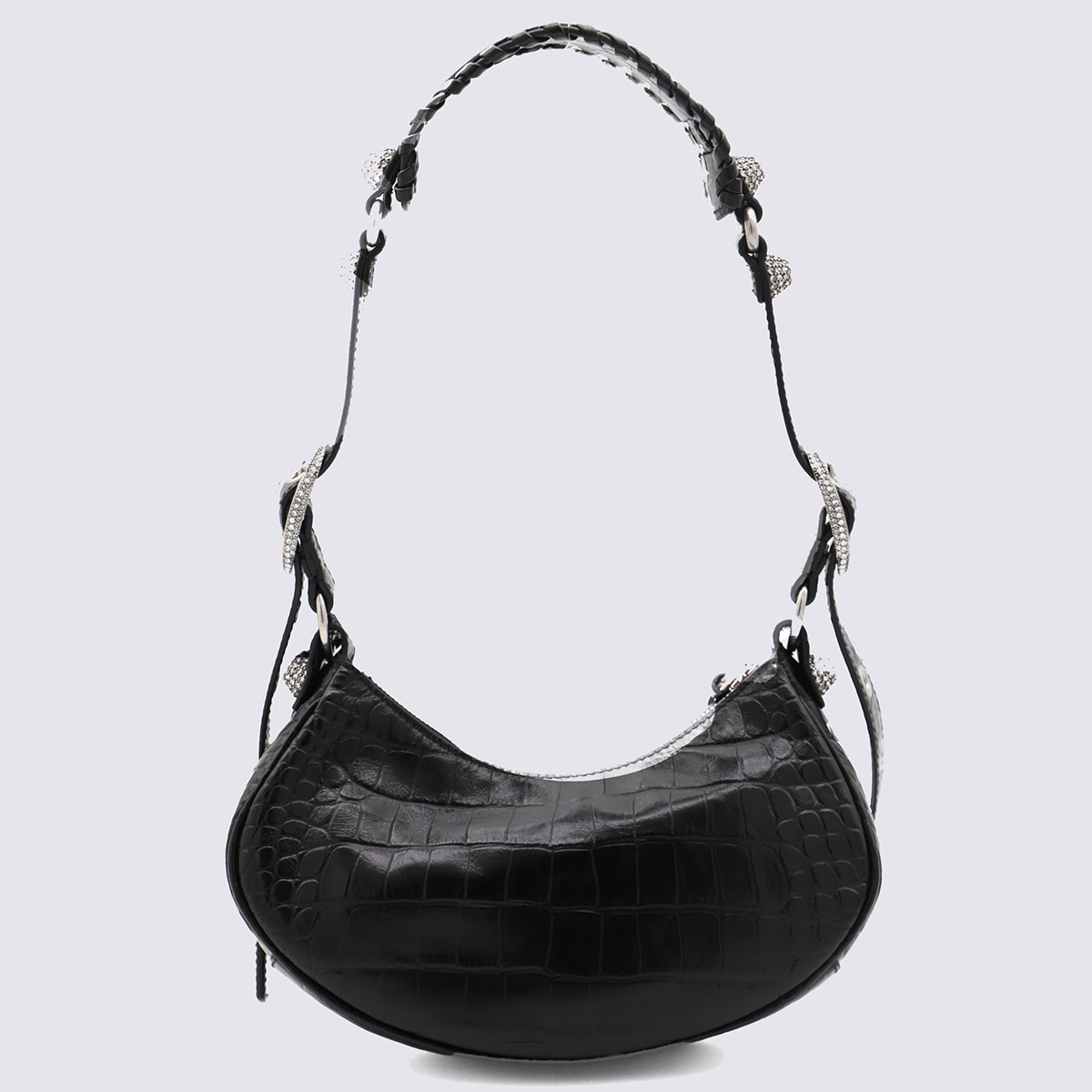 Shop Balenciaga Black Leather Le Cagole Xs Shoulder Bag