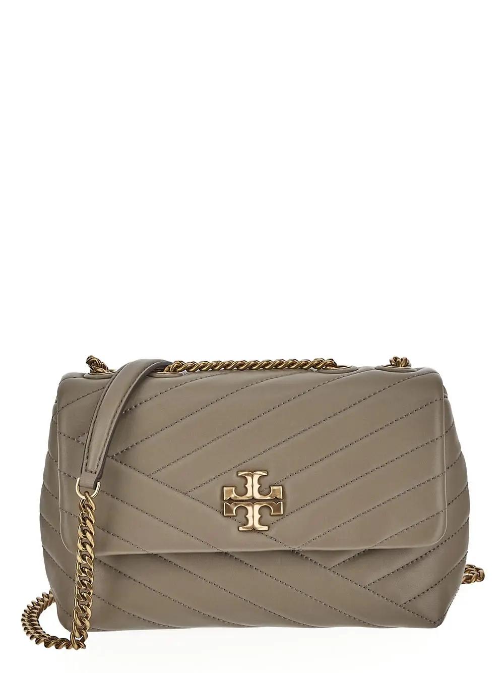 Shop Tory Burch Kira Shoulder Bag In Gray Heron