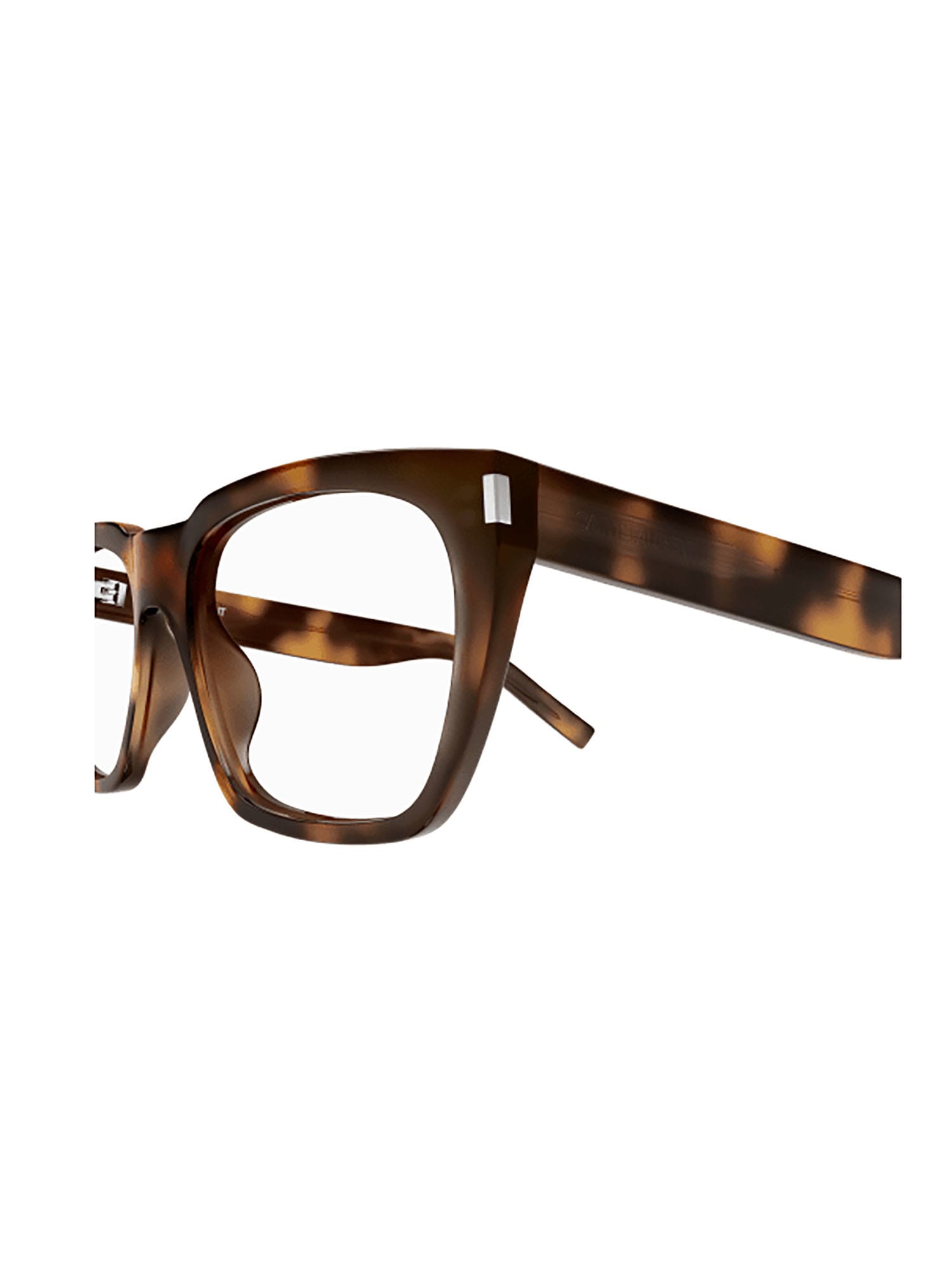 Shop Saint Laurent Sl 598 Opt Eyewear In Havana Havana Transpa