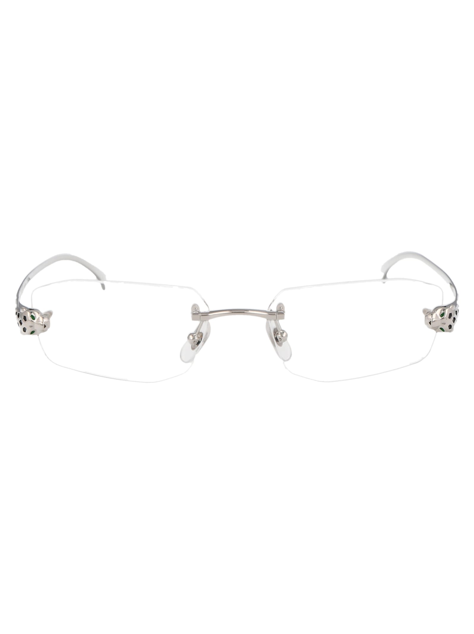 Shop Cartier Ct0494o Glasses In 002 Silver Silver Transparent