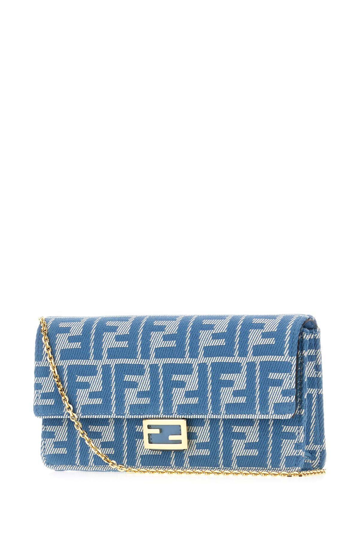 FENDI EMBROIDERED JACQUARD BAGUETTE WALLET