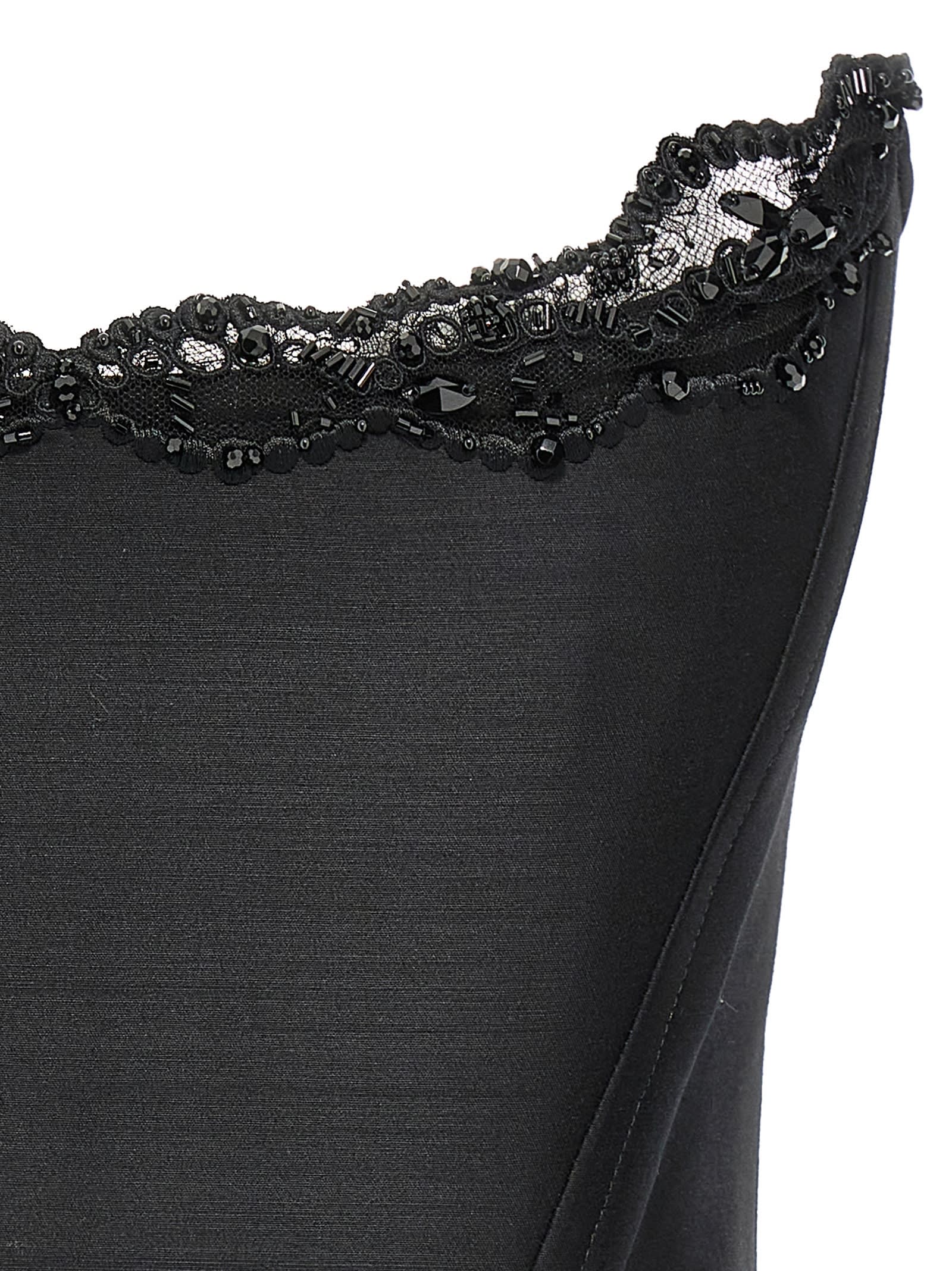 Dsquared2 "parisian Corset" Strapless Top In Black