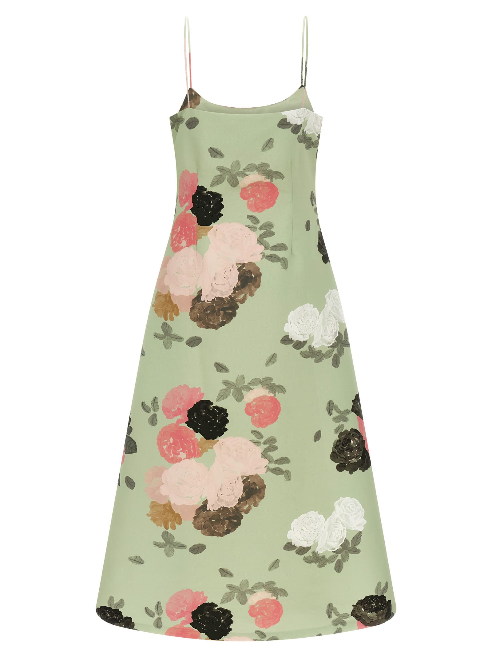 Bernadette Nicole Flower-print Maxi Dress In Green