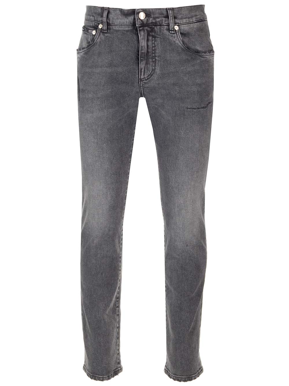Shop Dolce & Gabbana Gray Stretch Jeans In Grey