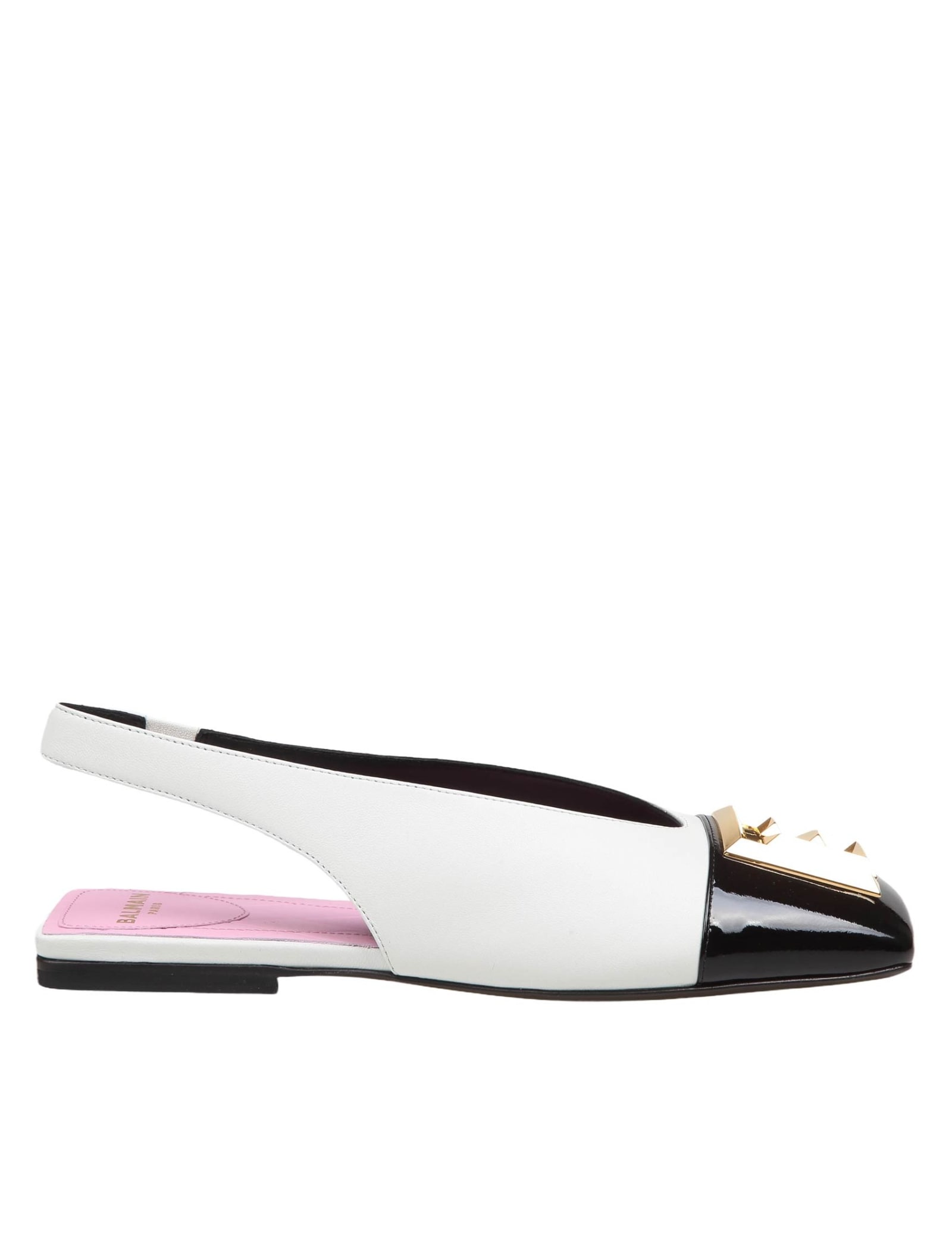 Slingback Flat Eden In Two-tone Leather