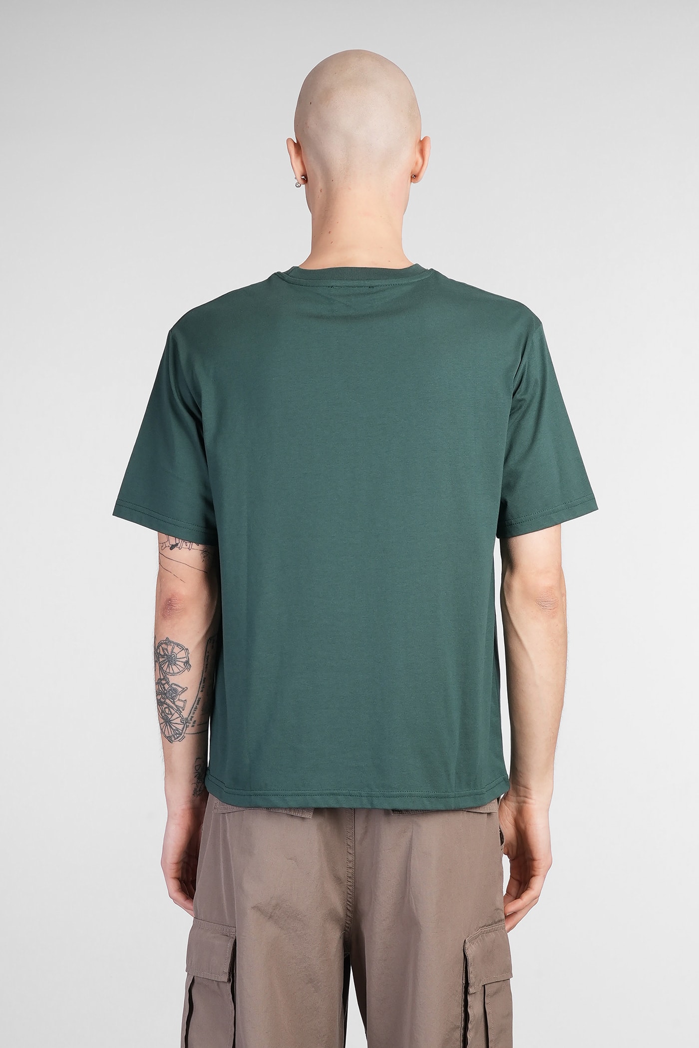 Date Baseball T-shirt In Green Cotton In Green