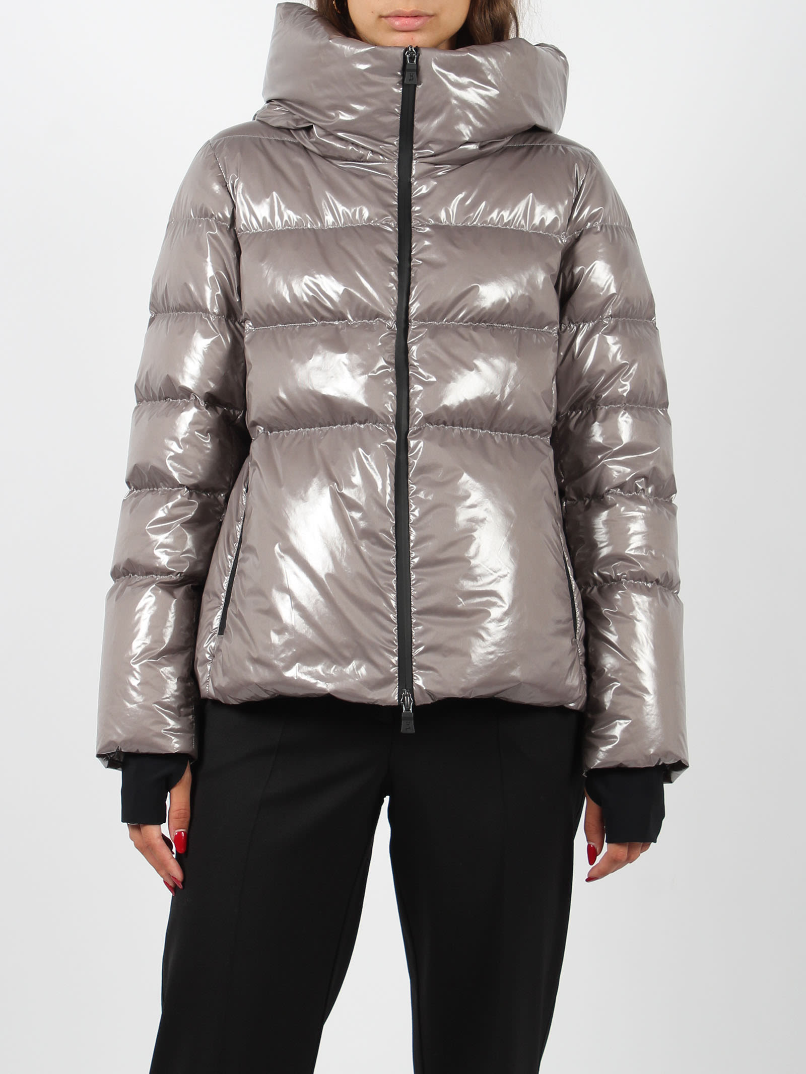 Shop Herno Hooded Padded Down Jacket