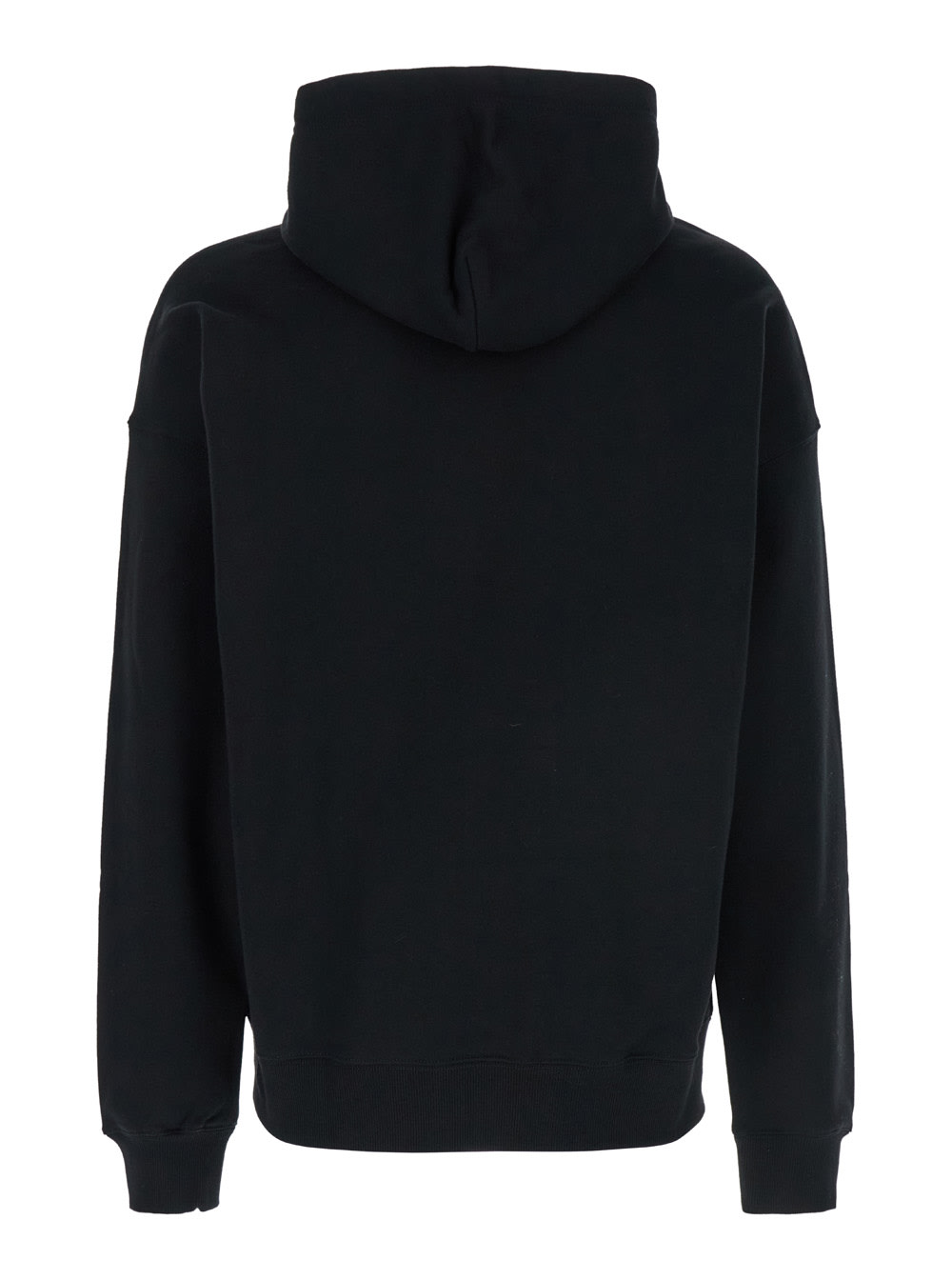 Shop Diesel Black Hoodie With D Logo On The Front In Cotton Man