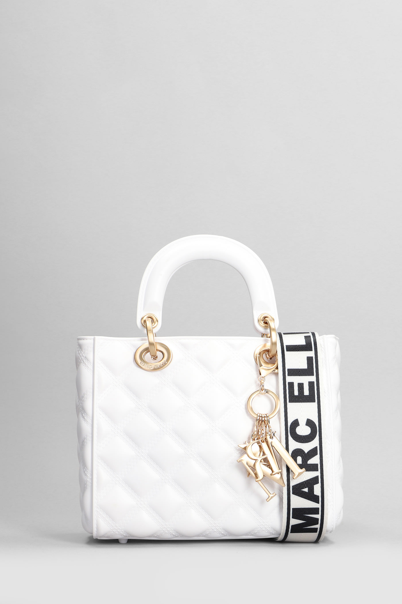 Shop Marc Ellis Flat Missy M Shoulder Bag In White Pvc