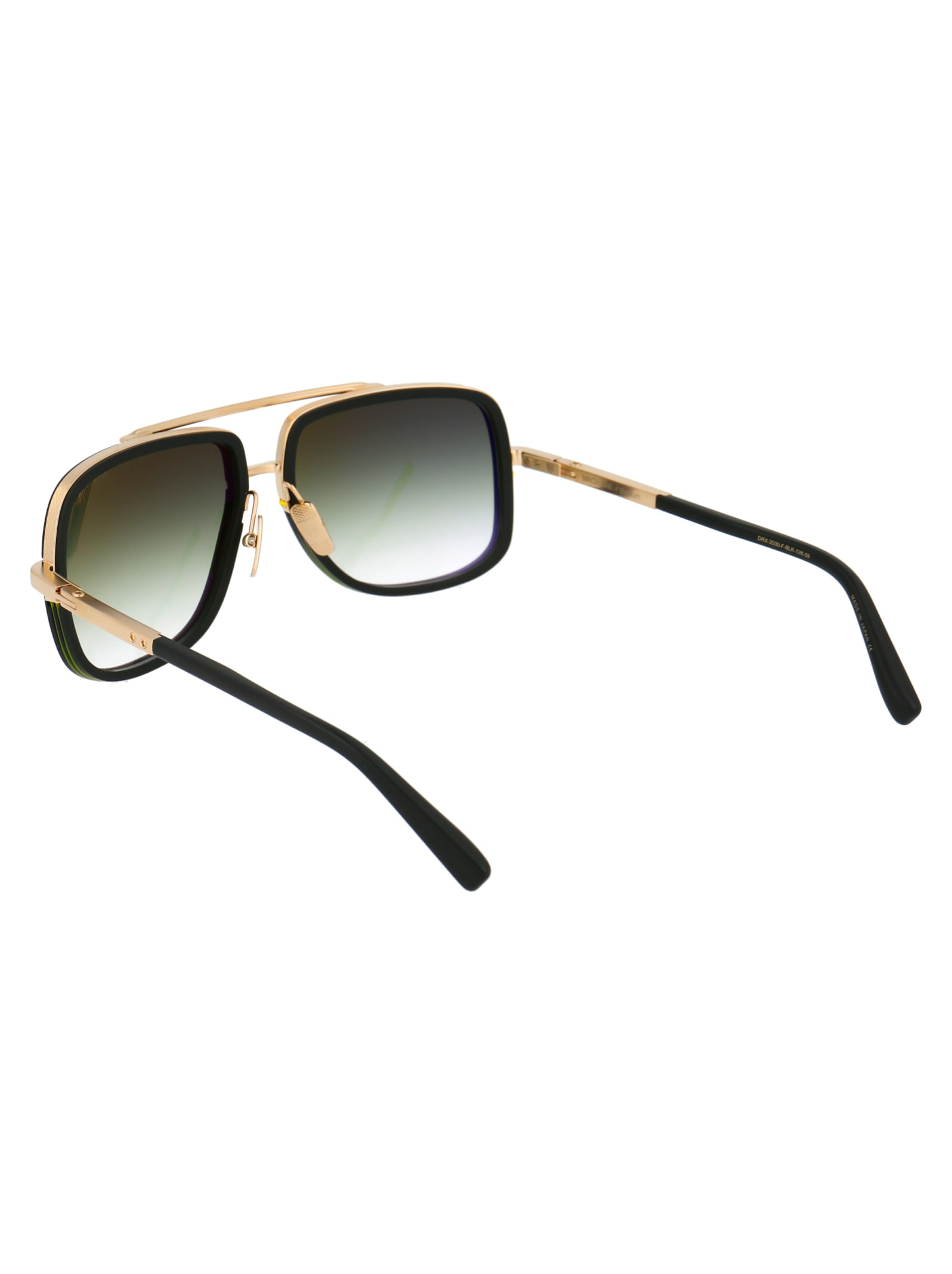 Shop Dita Mach-one Sunglasses In Matte Black-antique 12k Gold To Clear