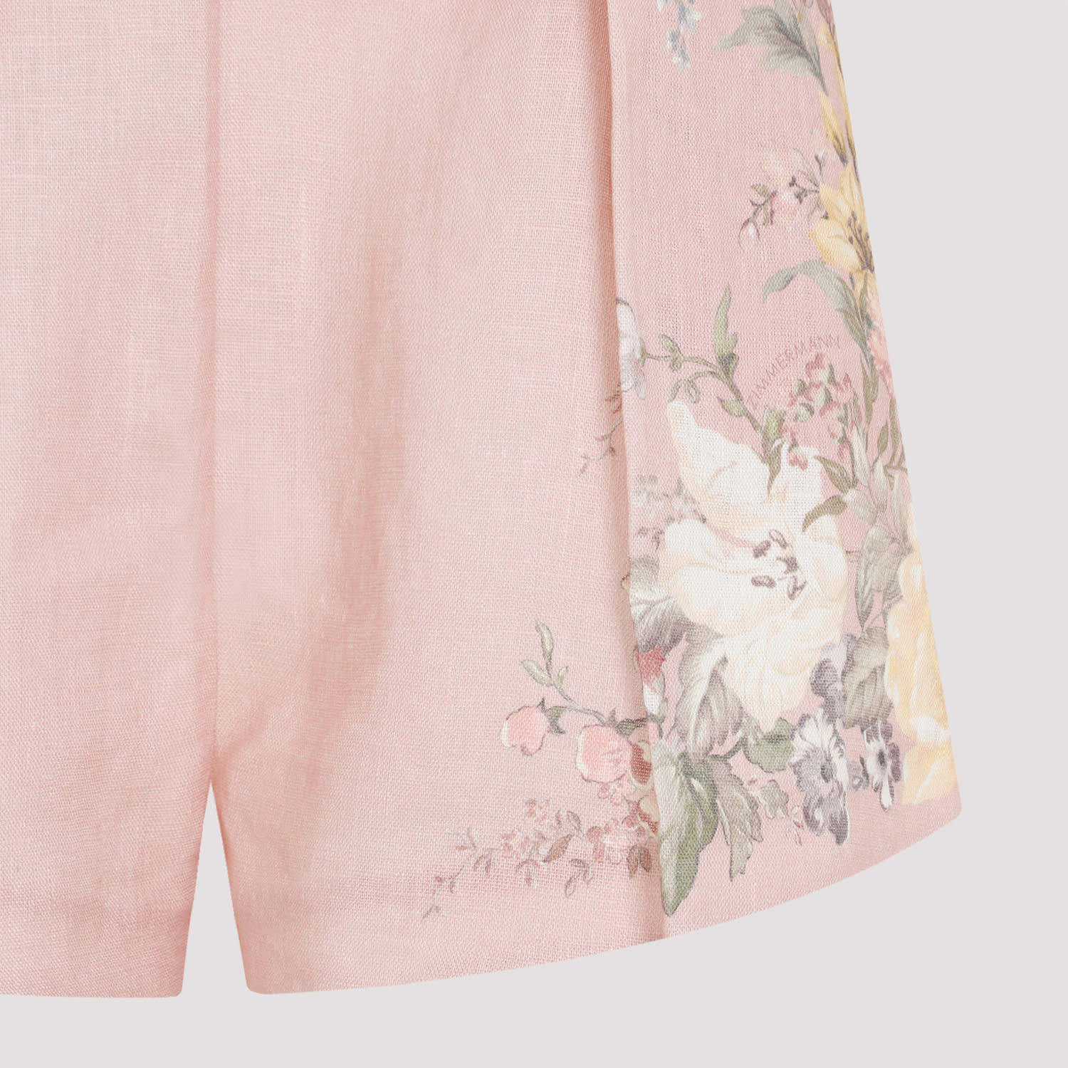 Shop Zimmermann Waverly Tuck Short In Pink Floral