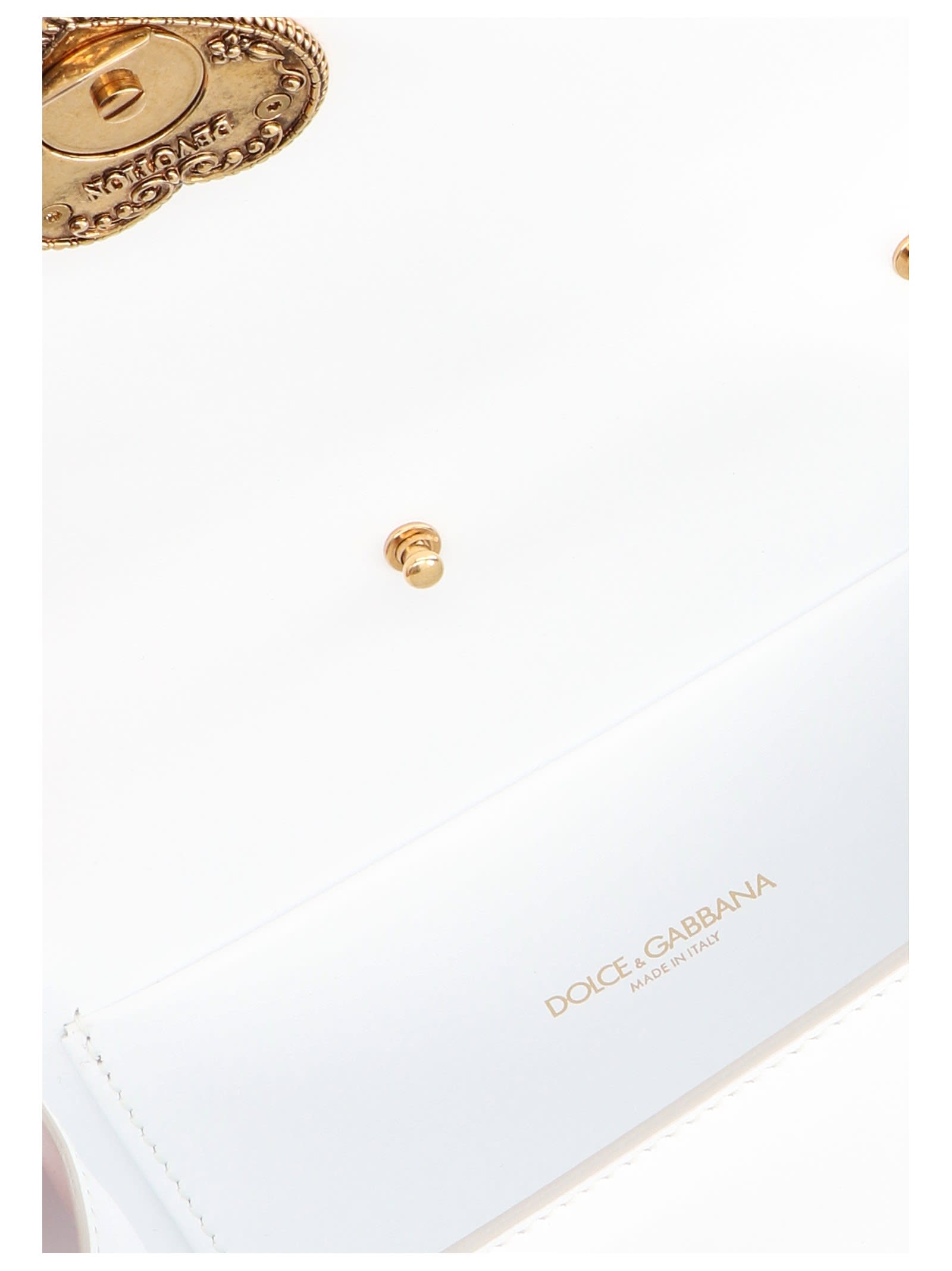 Dolce & Gabbana Small Devotion Bag In Optical White