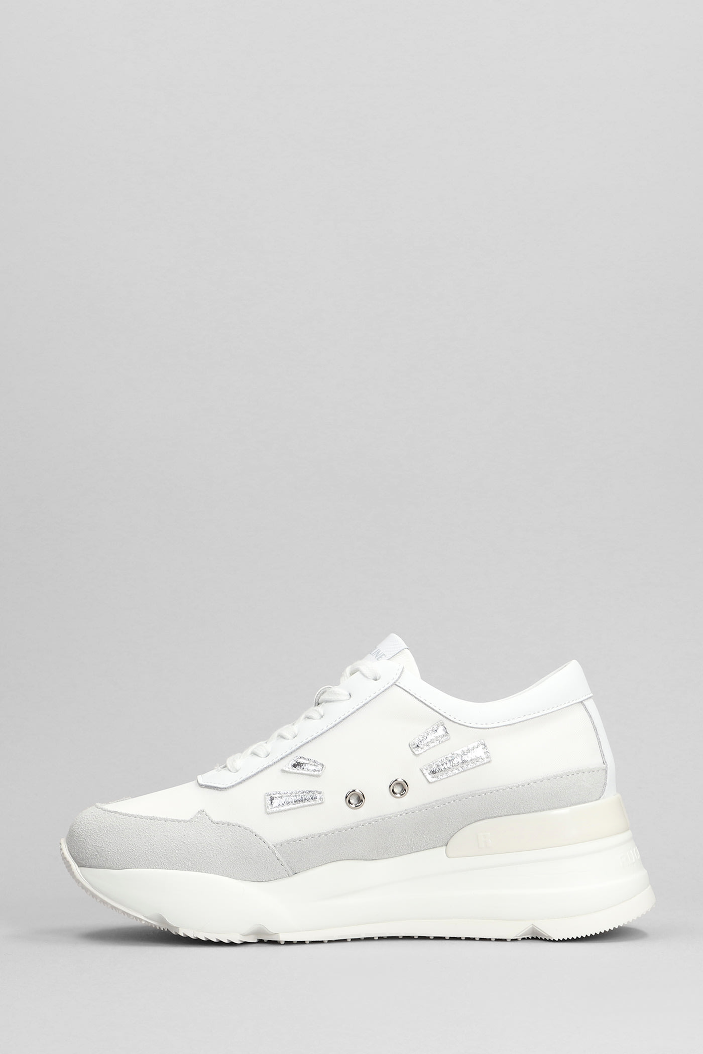 Shop Ruco Line R-evolve Sneakers In White Suede And Leather